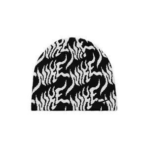 Nike Peak GFX All Over Print Beanie - White/Black - BLACK/WHITE