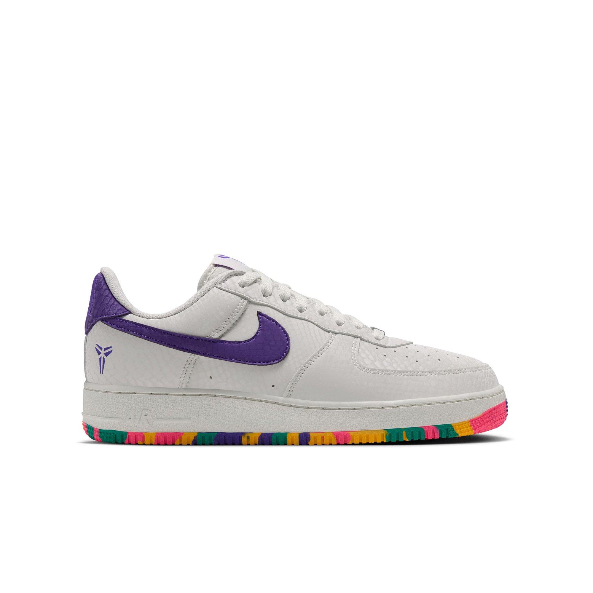 Nike Kobe Air Force 1 Low "Mamba Eterno" Grade School Kids' Shoe - SAIL/HYPER PURPLE/EMERALD GREEN
