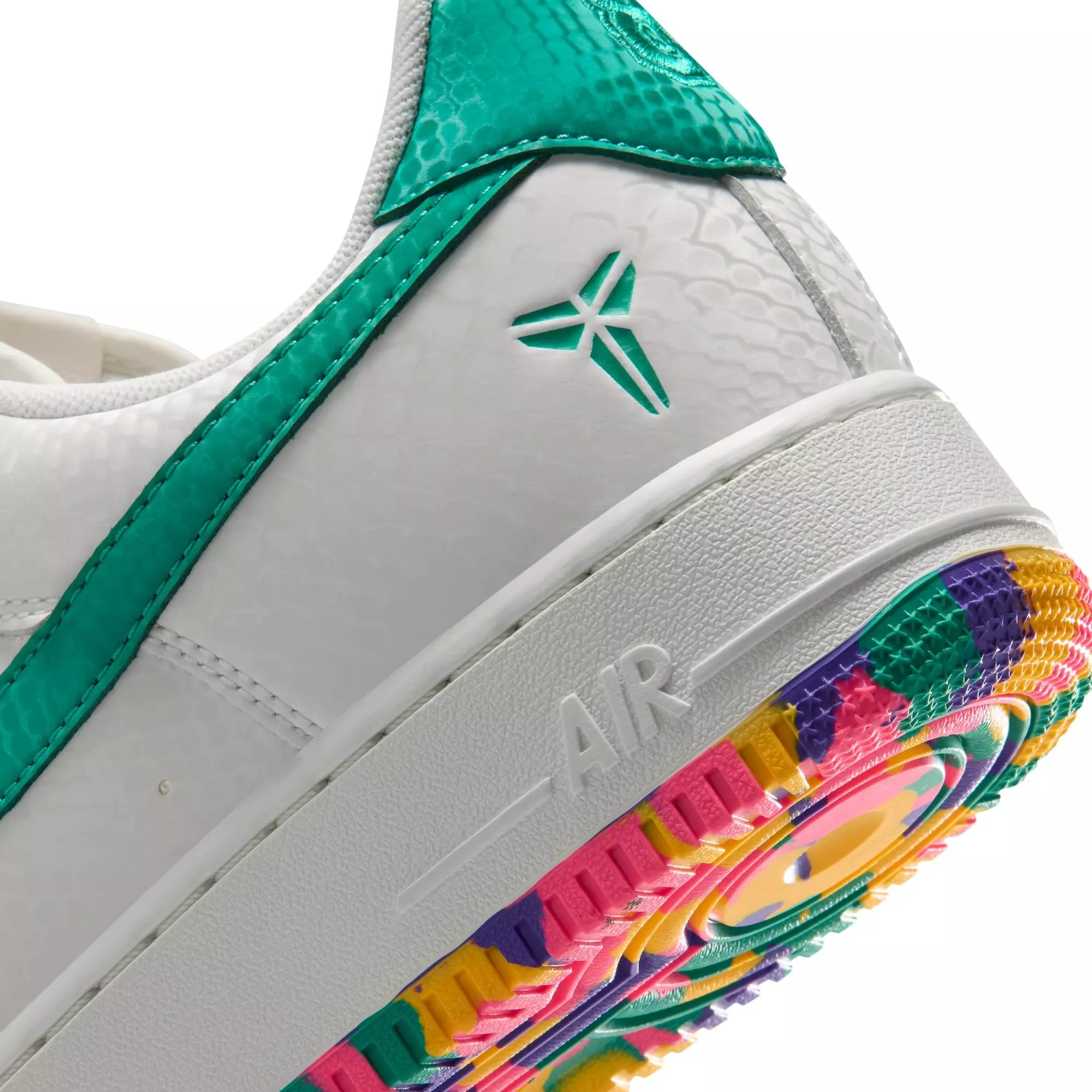 Nike Kobe Air Force 1 Low "Mamba Eterno" Grade School Kids' Shoe - SAIL/HYPER PURPLE/EMERALD GREEN