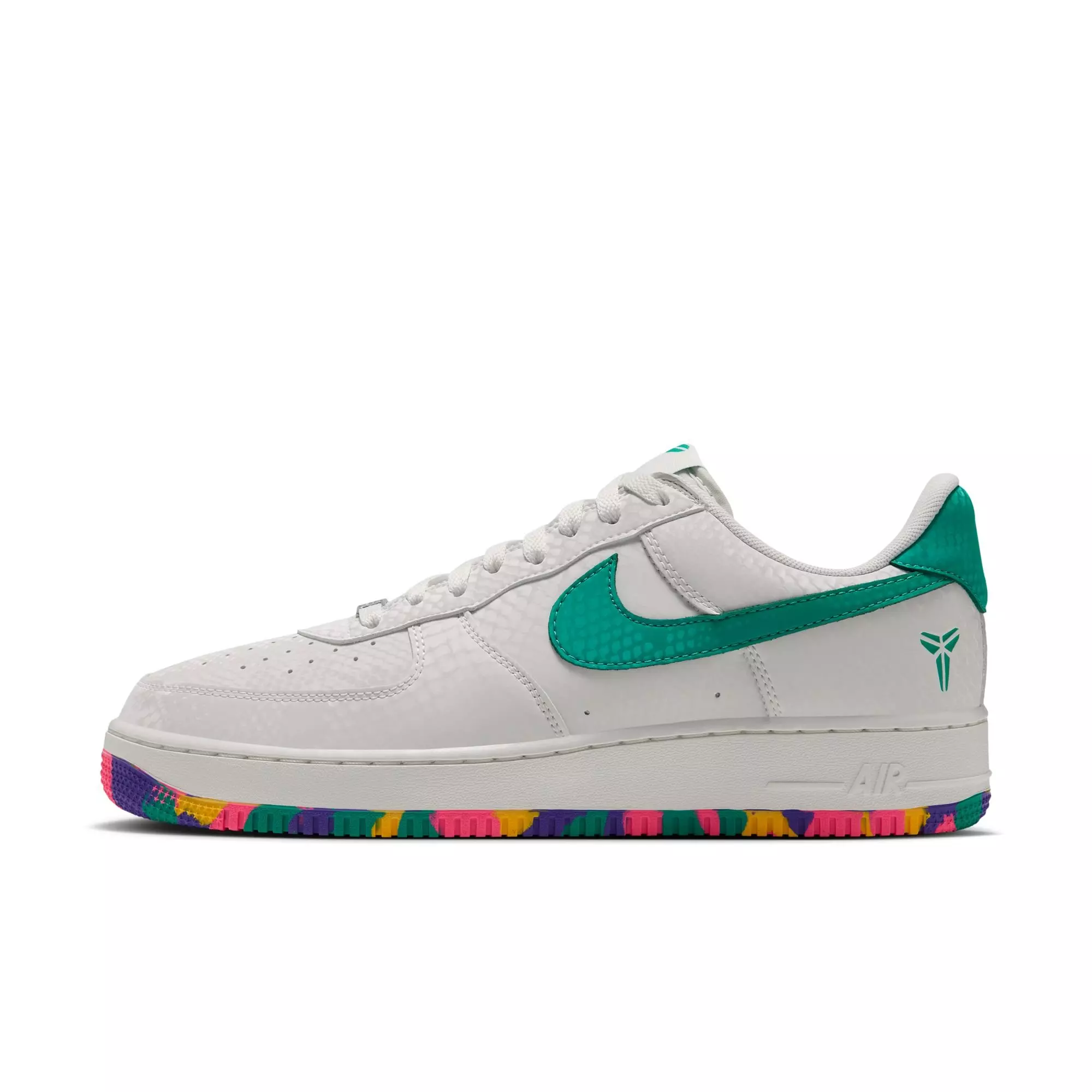 Nike Kobe Air Force 1 Low "Mamba Eterno" Grade School Kids' Shoe - SAIL/HYPER PURPLE/EMERALD GREEN