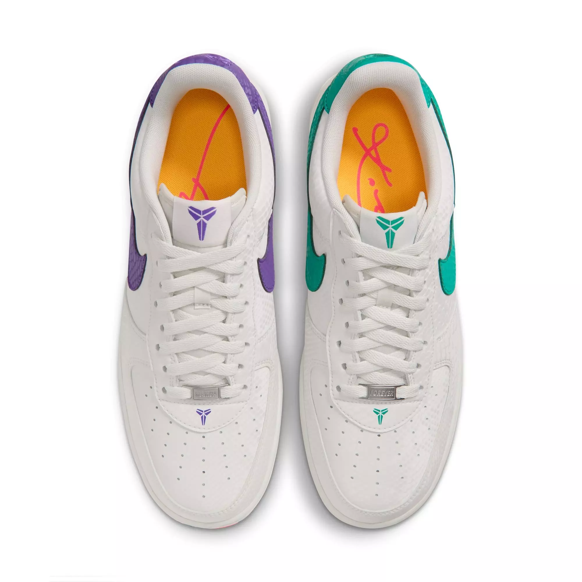 Nike Kobe Air Force 1 Low "Mamba Eterno" Grade School Kids' Shoe - SAIL/HYPER PURPLE/EMERALD GREEN