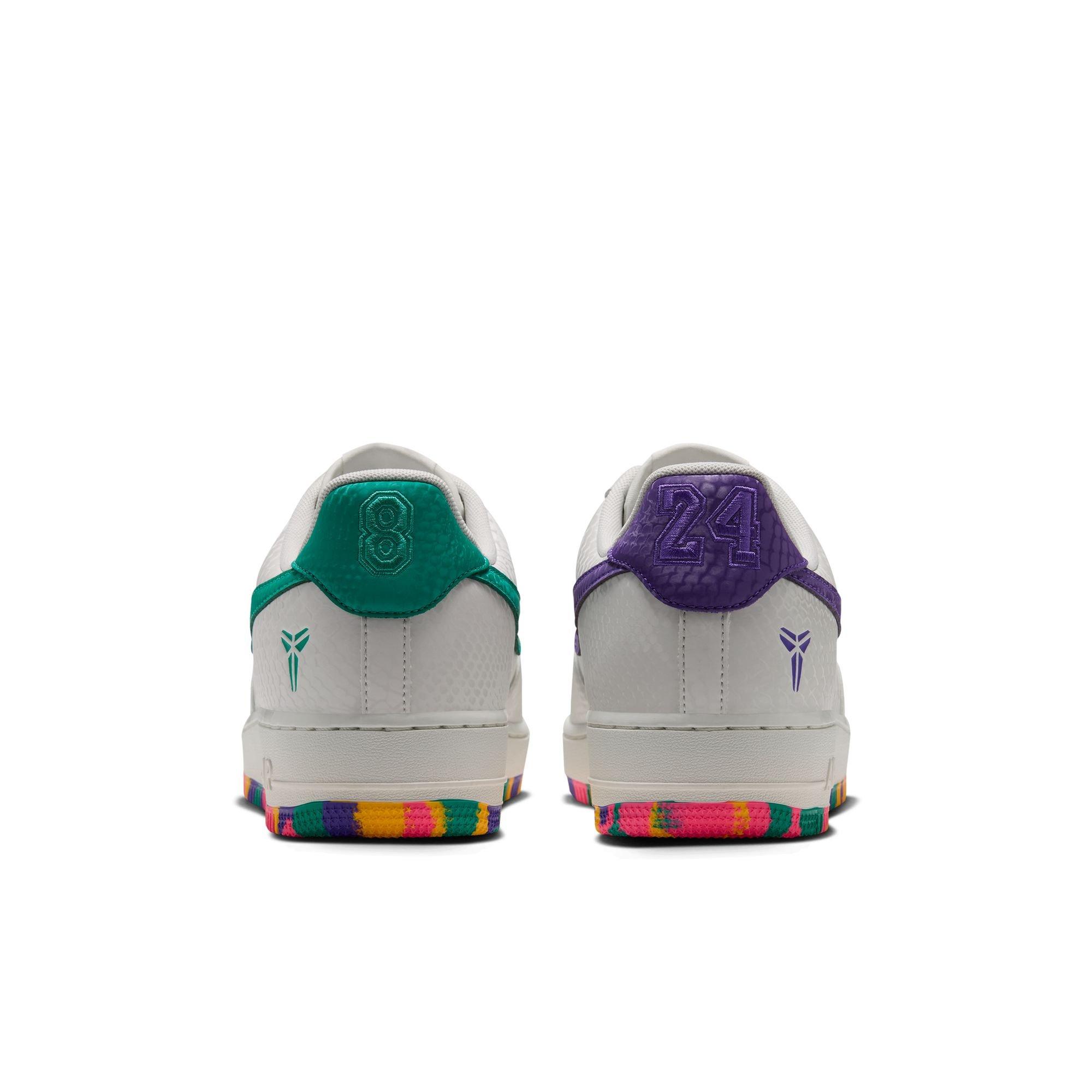 Nike Kobe Air Force 1 Low "Mamba Eterno" Grade School Kids' Shoe - SAIL/HYPER PURPLE/EMERALD GREEN