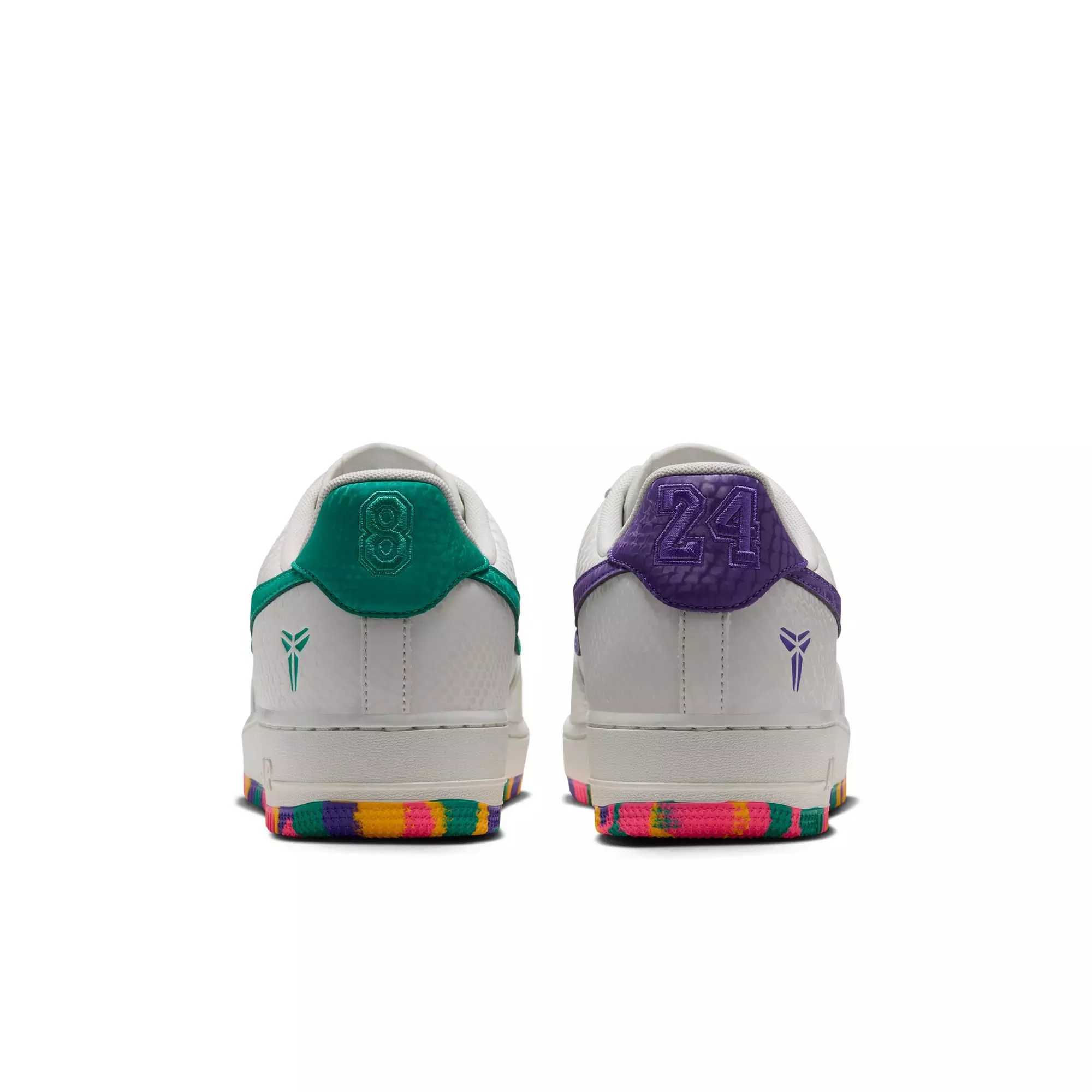 Nike Kobe Air Force 1 Low "Mamba Eterno" Grade School Kids' Shoe - SAIL/HYPER PURPLE/EMERALD GREEN