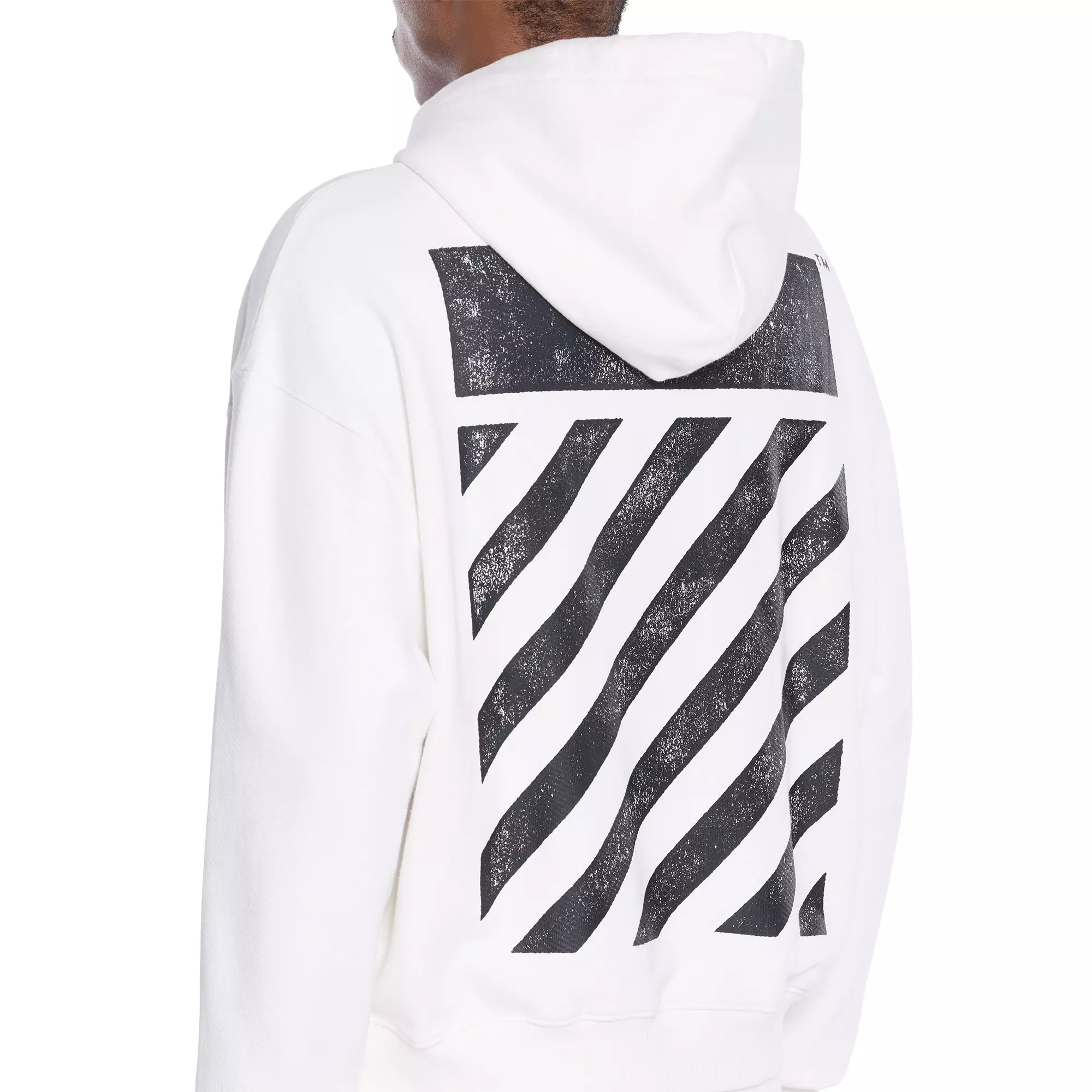 L/AB c/o Off-White Men's Core Diagonal Hoodie - WHITE