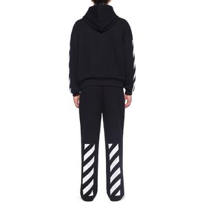 L/AB c/o Off-White Men's Diagonal Full-Zip Hoodie - BLACK