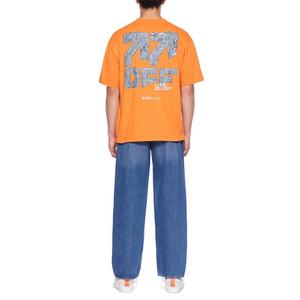 L/AB c/o Off-White Men's Off Active Duct Tape Tee - Orange - ORANGE