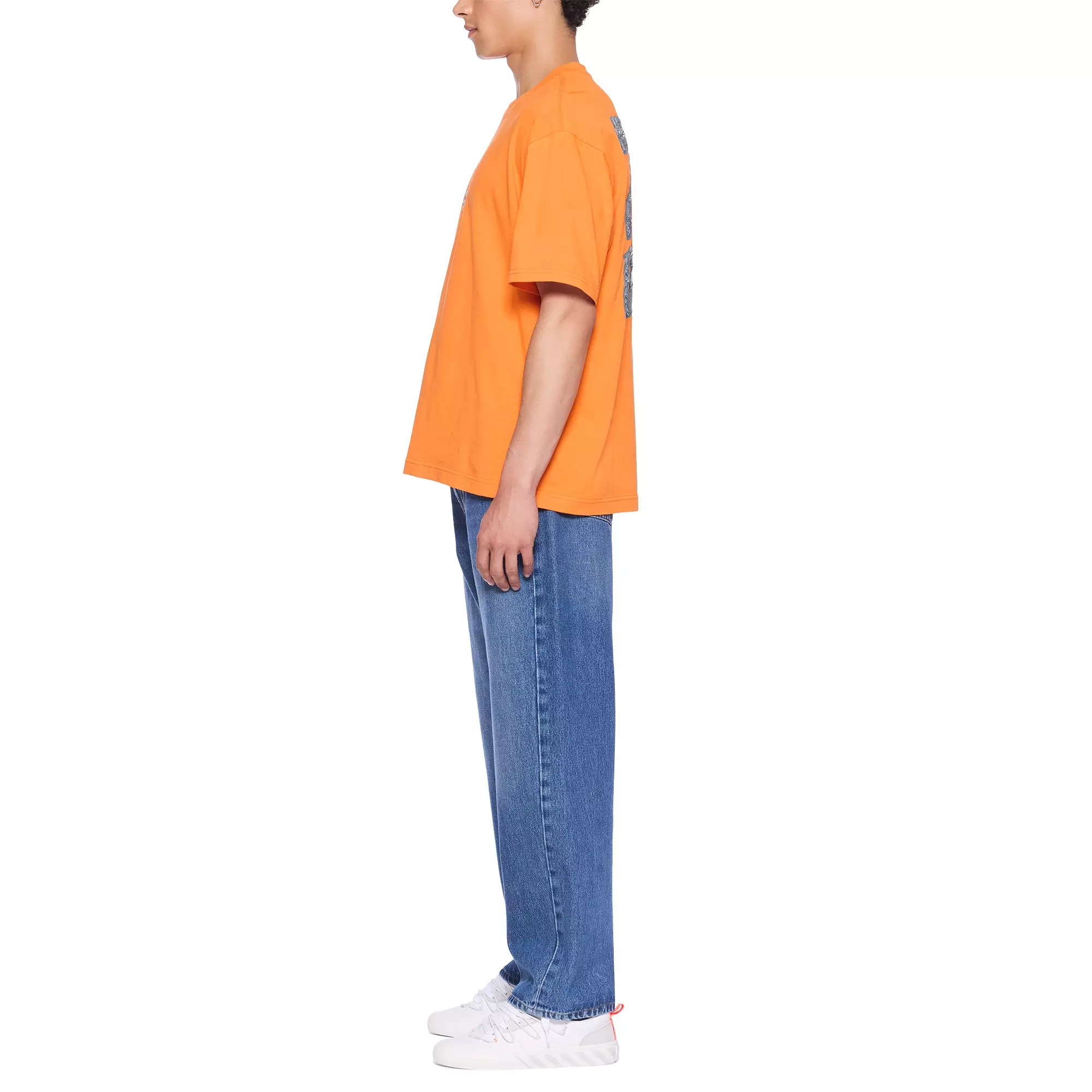 L/AB c/o Off-White Men's Off Active Duct Tape Tee - Orange - ORANGE