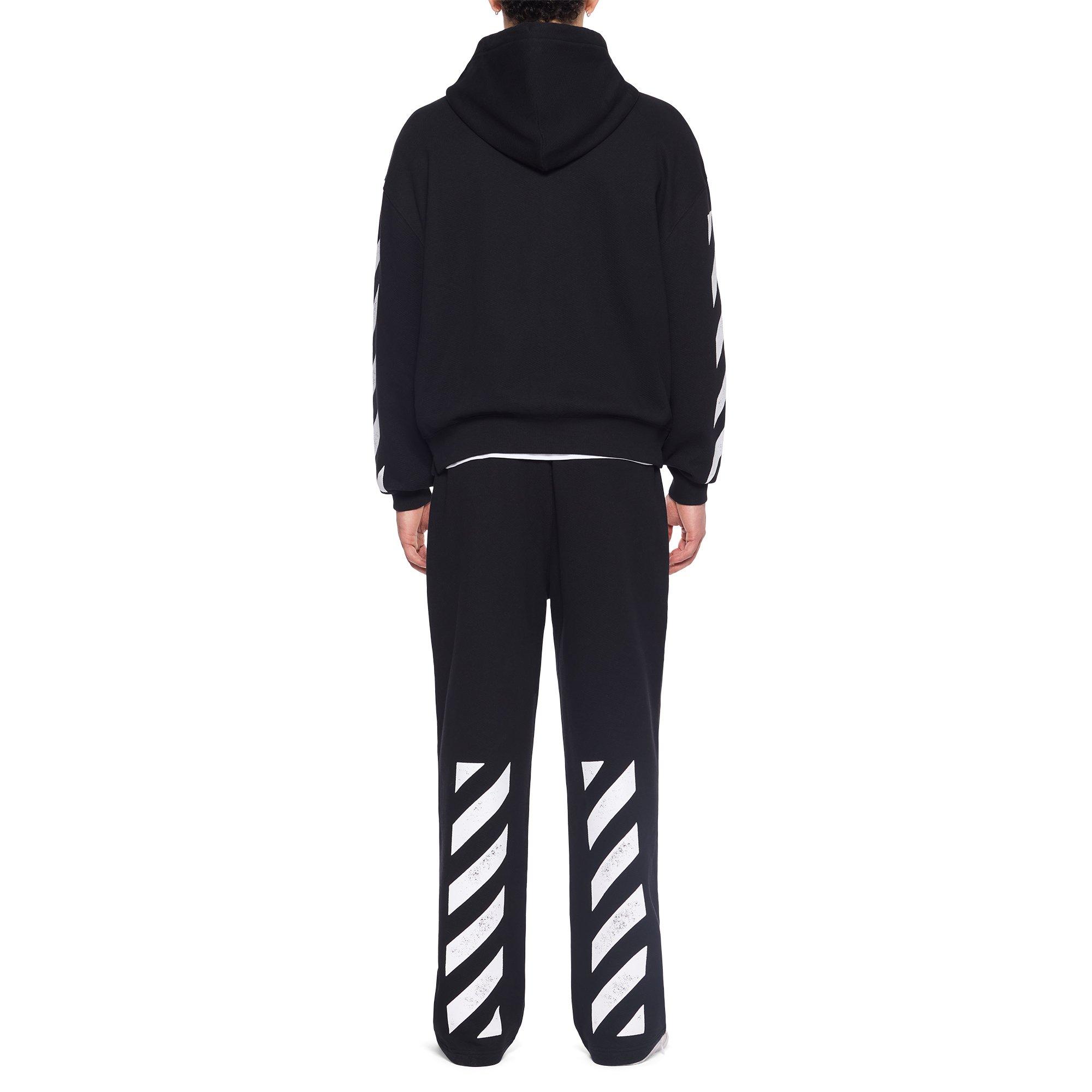 L/AB c/o Off-White Men's Diagonal Open Hem Pants - BLACK