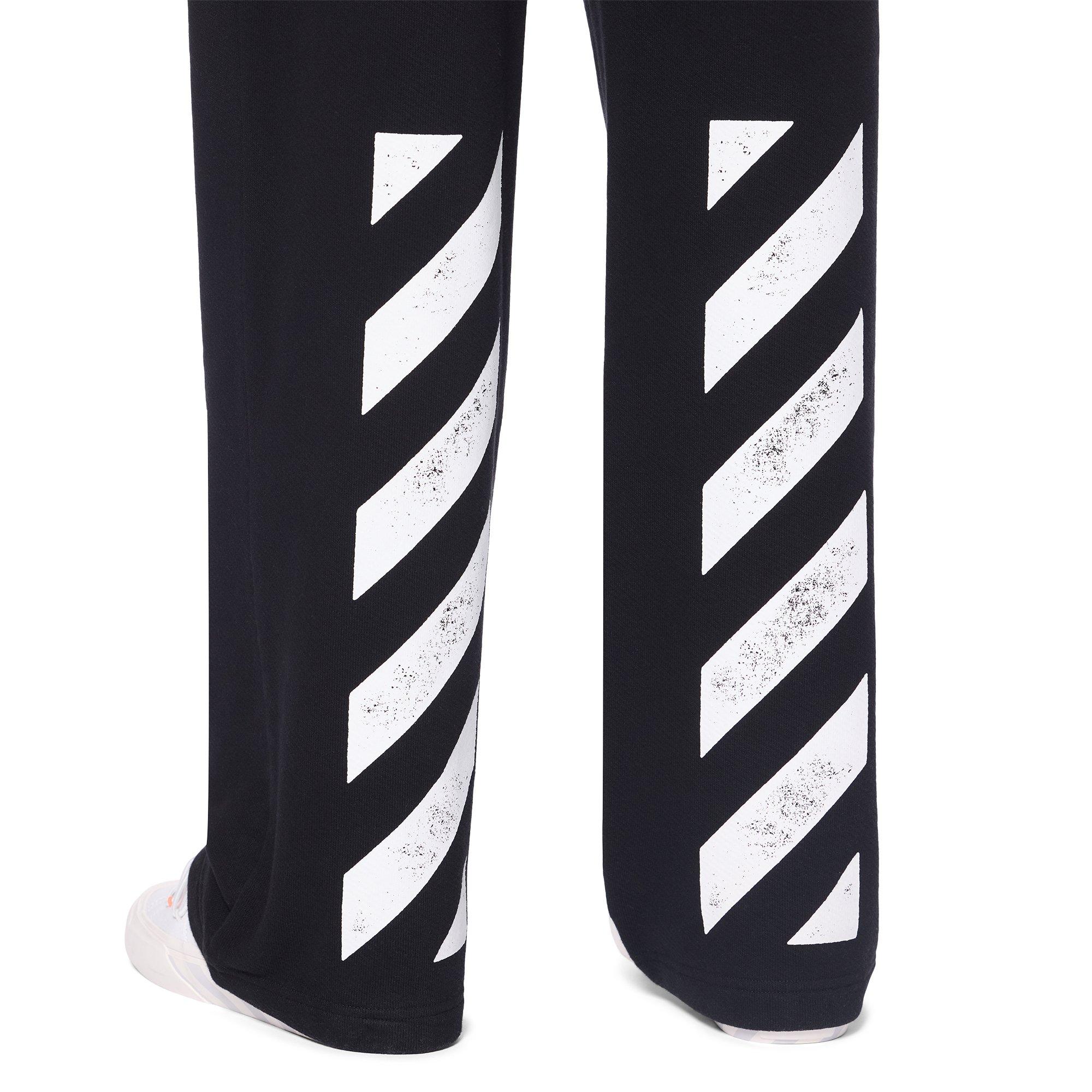 L/AB c/o Off-White Men's Diagonal Open Hem Pants - BLACK
