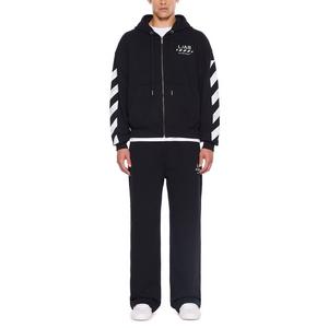 L/AB c/o Off-White Men's Diagonal Open Hem Pants - BLACK
