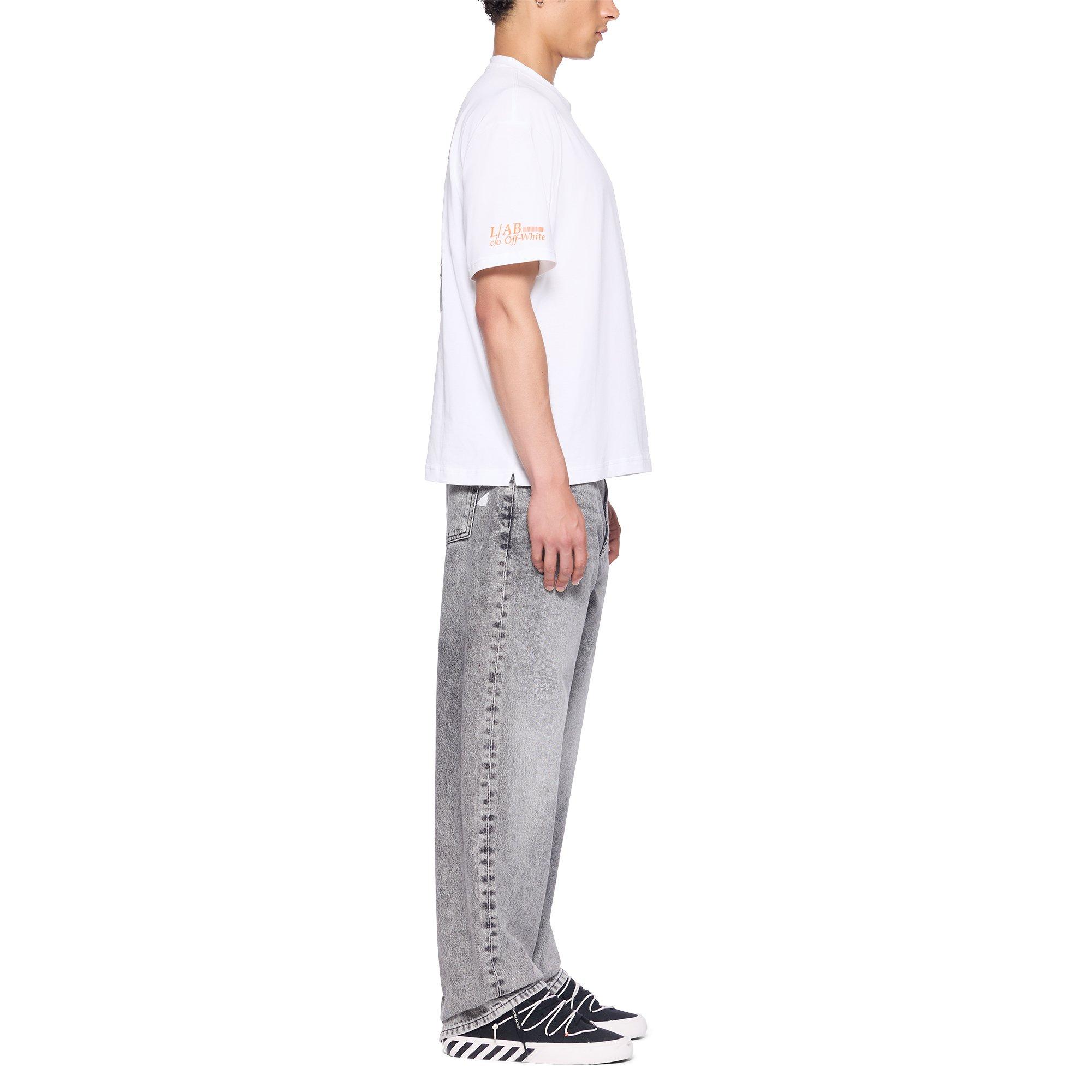 L/AB c/o Off-White Men's Off Active Duct Tape Tee - WHITE