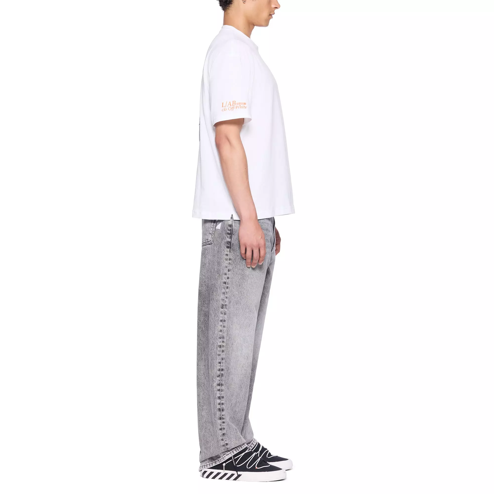 L/AB c/o Off-White Men's Off Active Duct Tape Tee - WHITE
