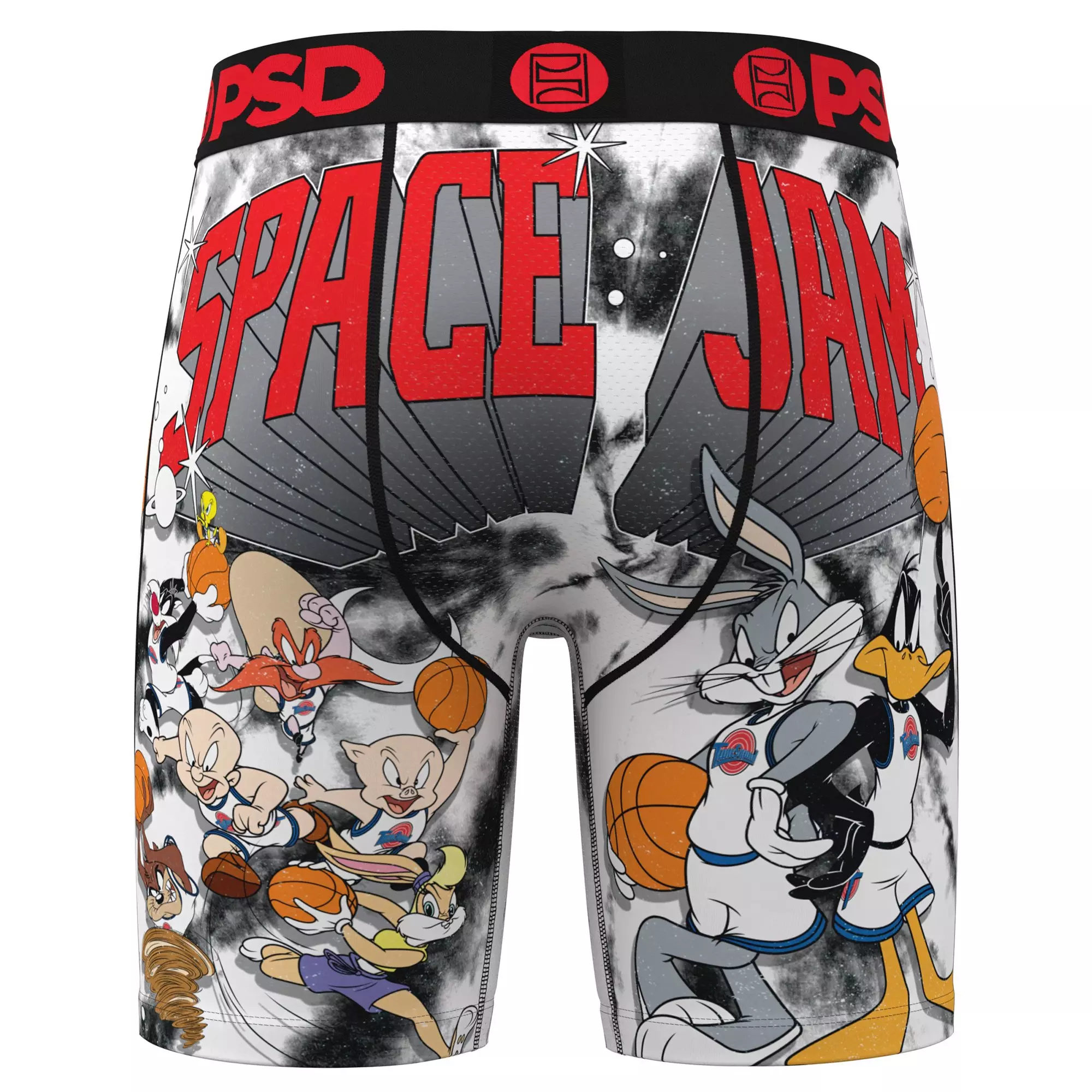 PSD Men's Retro Tune Squad Underwear - Black/White - BLACK/RED
