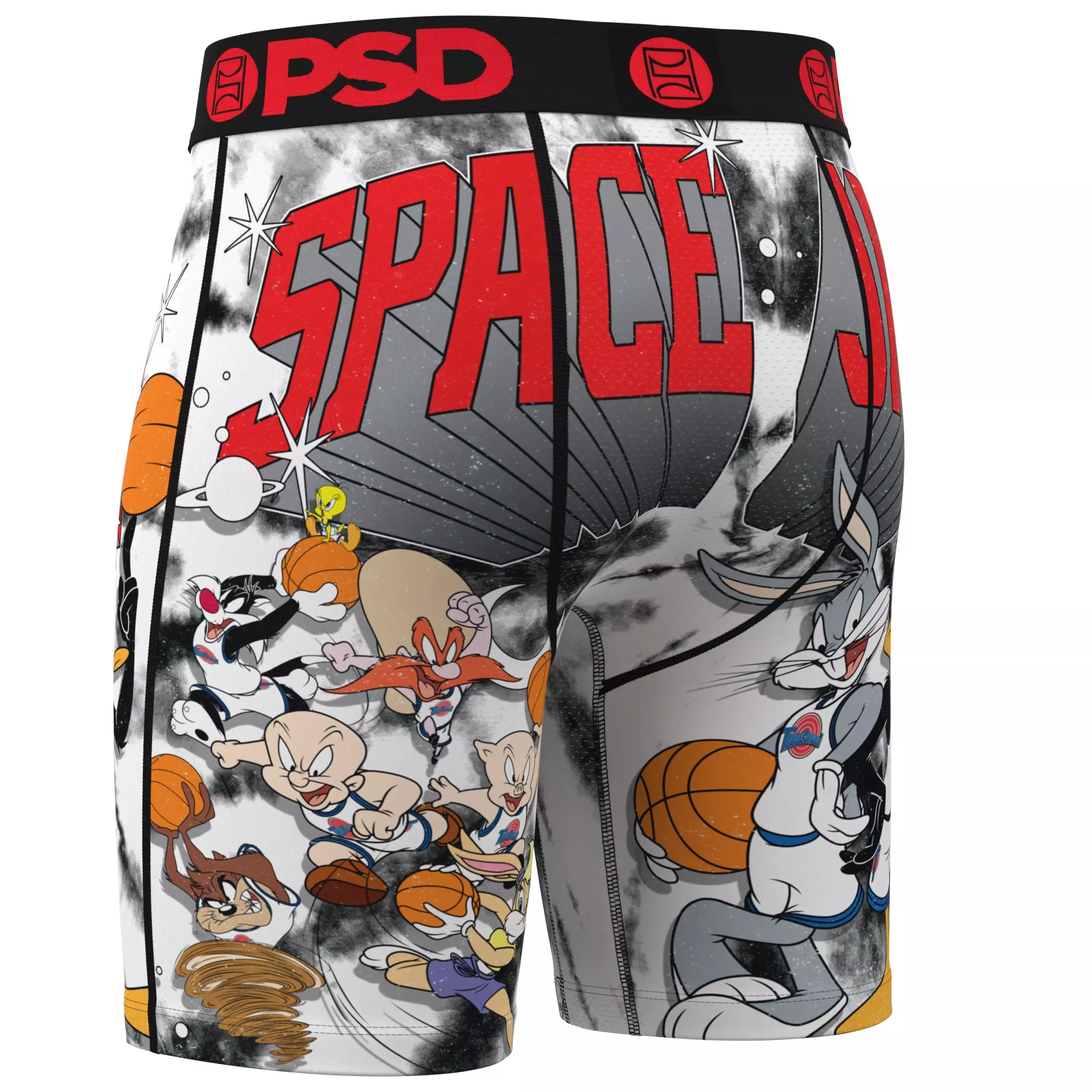 PSD Men's Retro Tune Squad Underwear - Black/White - BLACK/RED