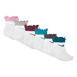 Nike Little Girls' Ruffle 6-Pack Ankle Socks - Pink Rise - MULTI-COLOR