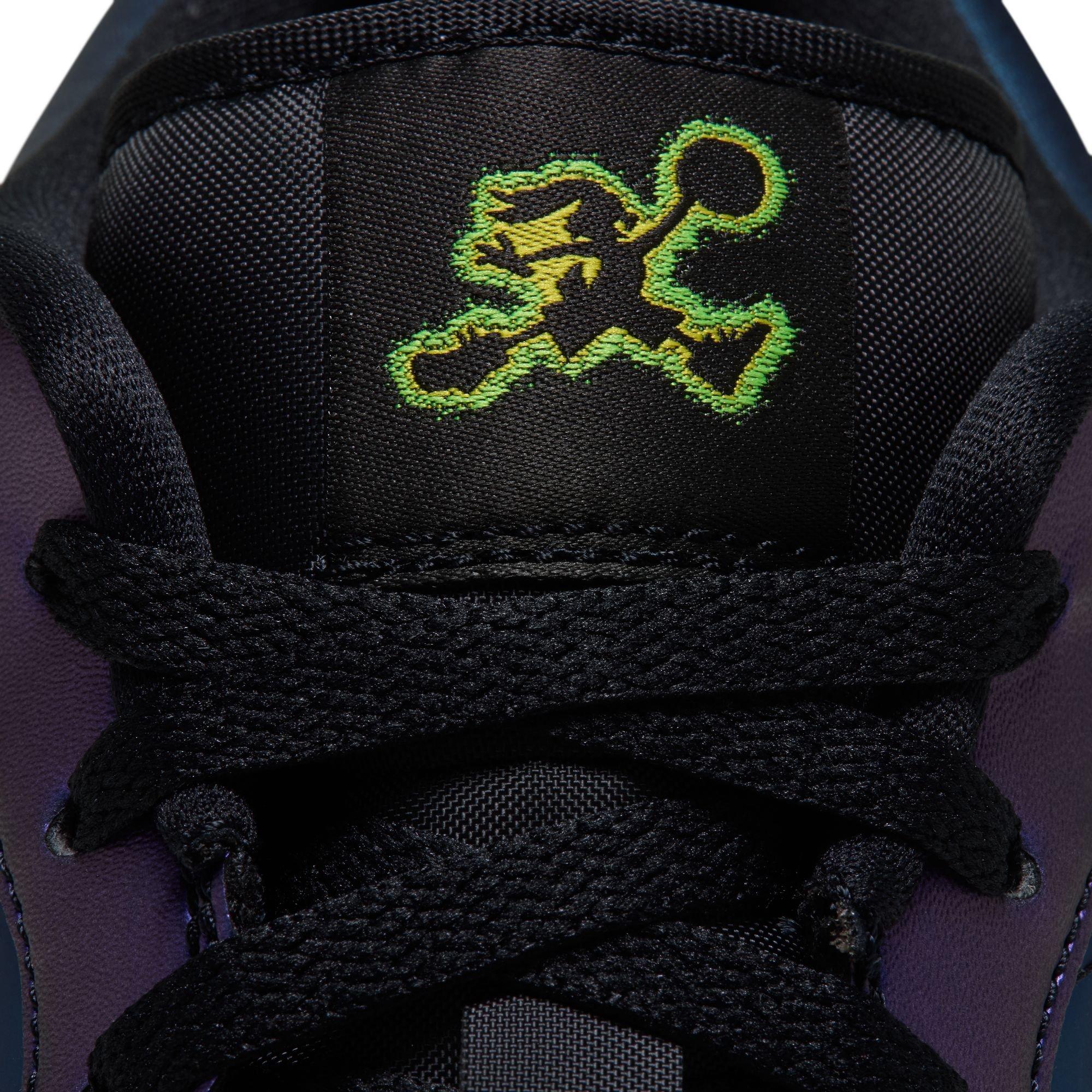 Jordan 1 Low SE "Magic Ball" Men's Shoe - BLACK/METALLIC SILVER/ACTION GREEN