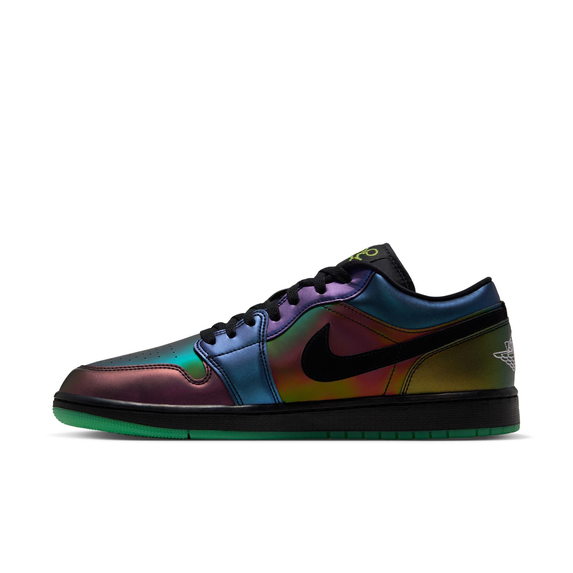 Jordan 1 Low SE "Magic Ball" Men's Shoe - BLACK/METALLIC SILVER/ACTION GREEN
