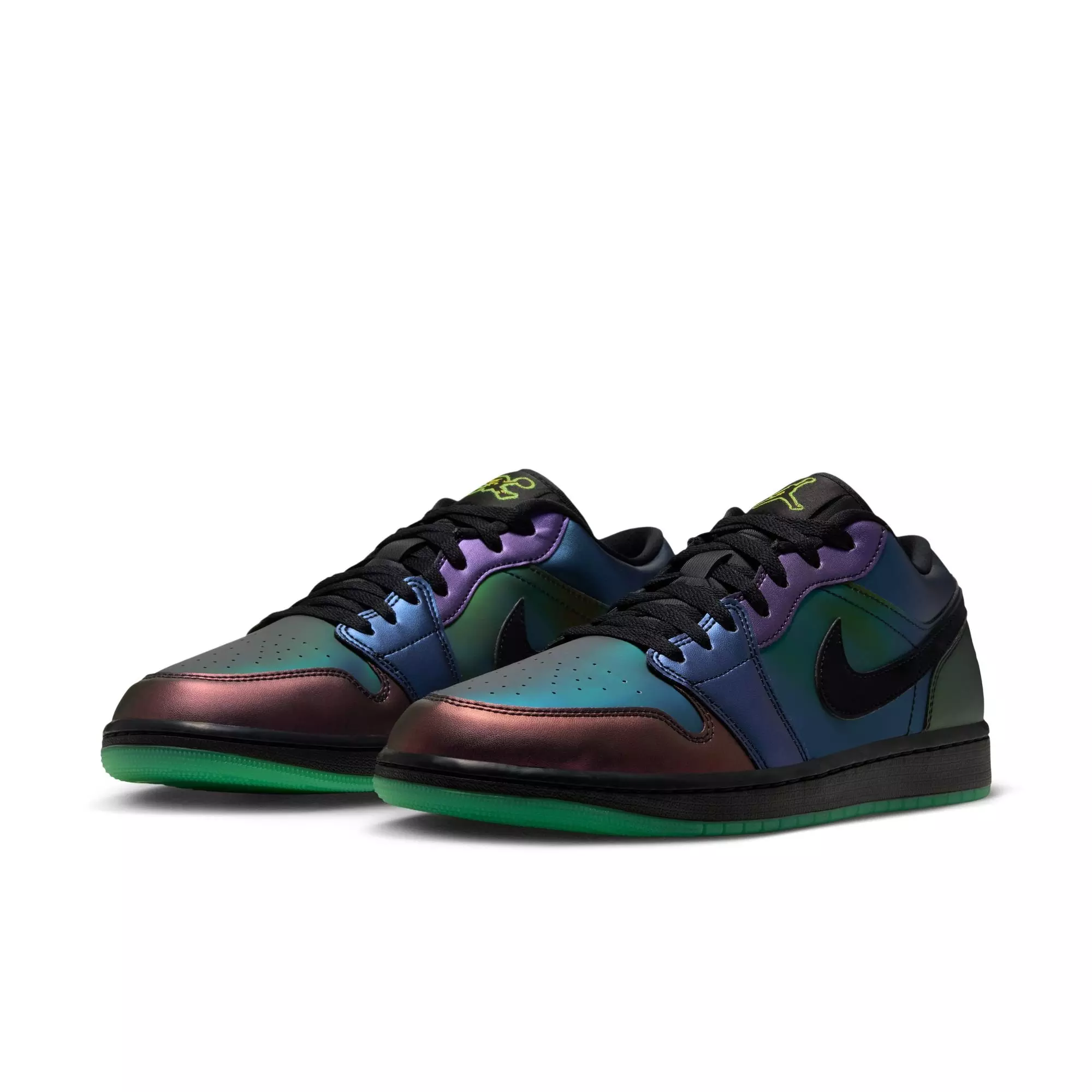 Jordan 1 Low SE "Magic Ball" Men's Shoe - BLACK/METALLIC SILVER/ACTION GREEN