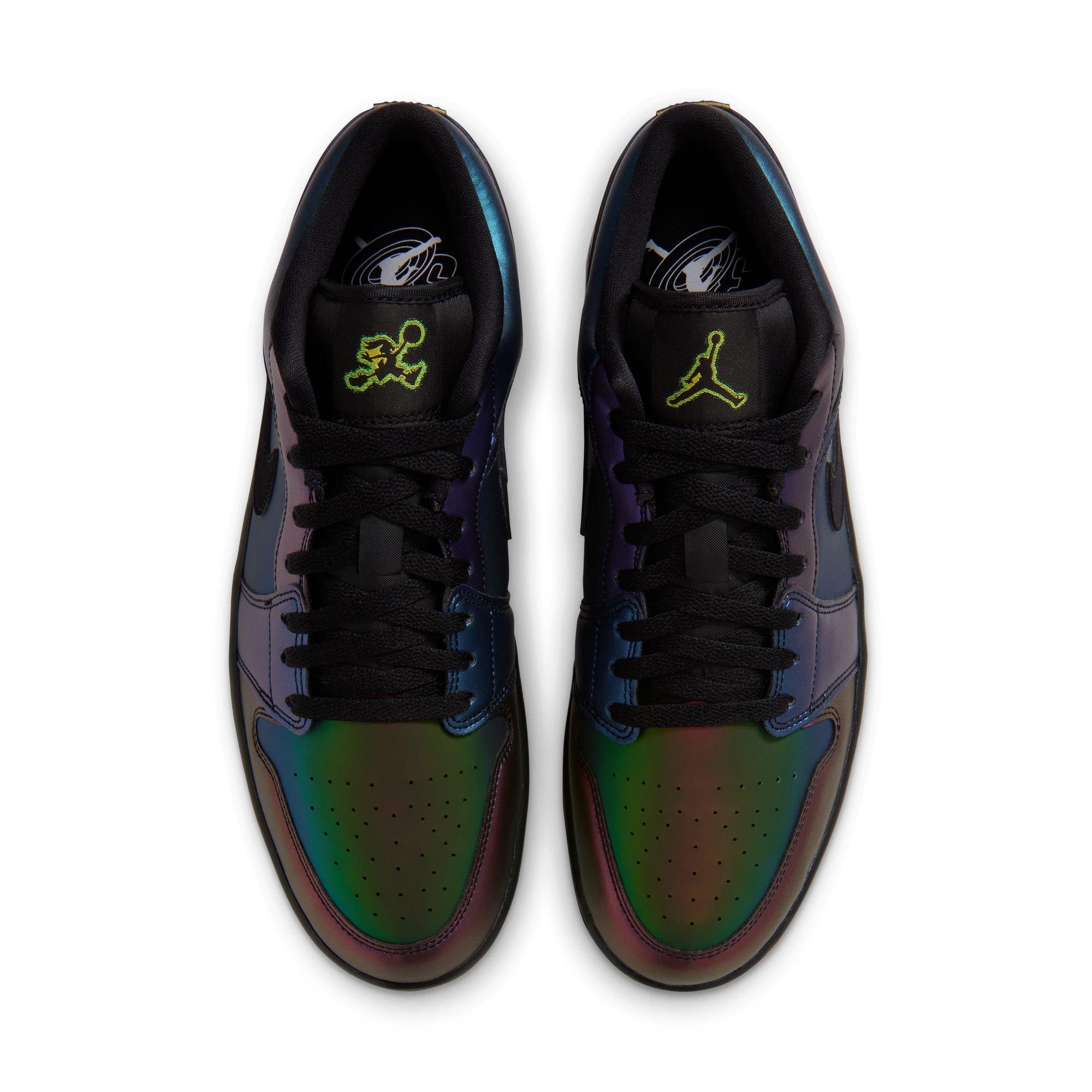 Jordan 1 Low SE "Magic Ball" Men's Shoe - BLACK/METALLIC SILVER/ACTION GREEN