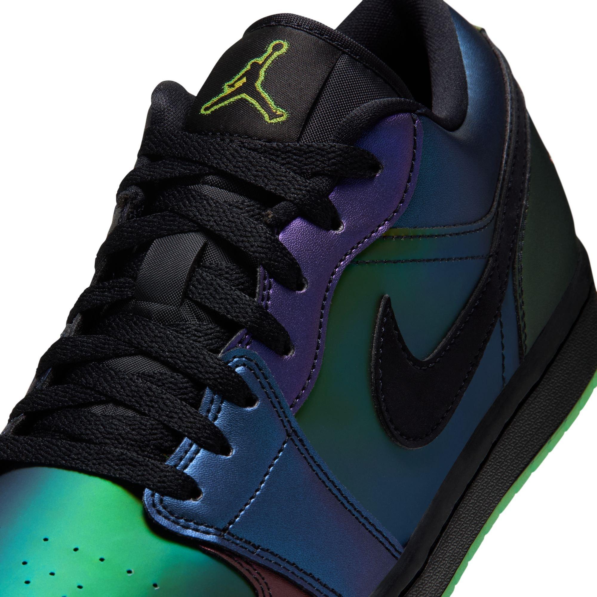 Jordan 1 Low SE "Magic Ball" Men's Shoe - BLACK/METALLIC SILVER/ACTION GREEN