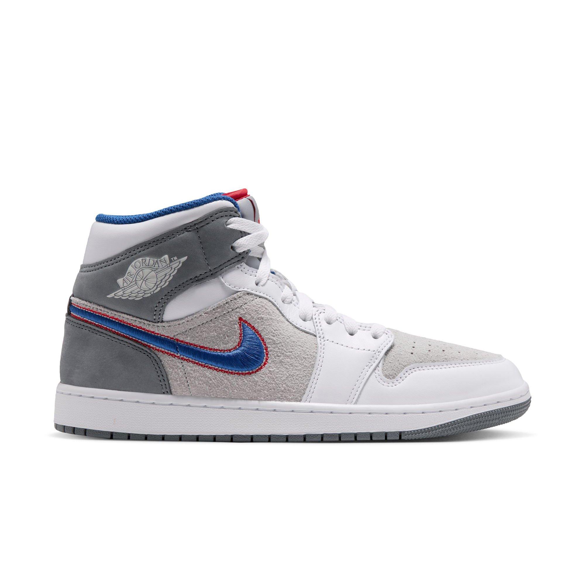 Jordan 1 Mid SE "Hare" Men's Shoe - LT SMOKE GREY/VARSITY ROYAL