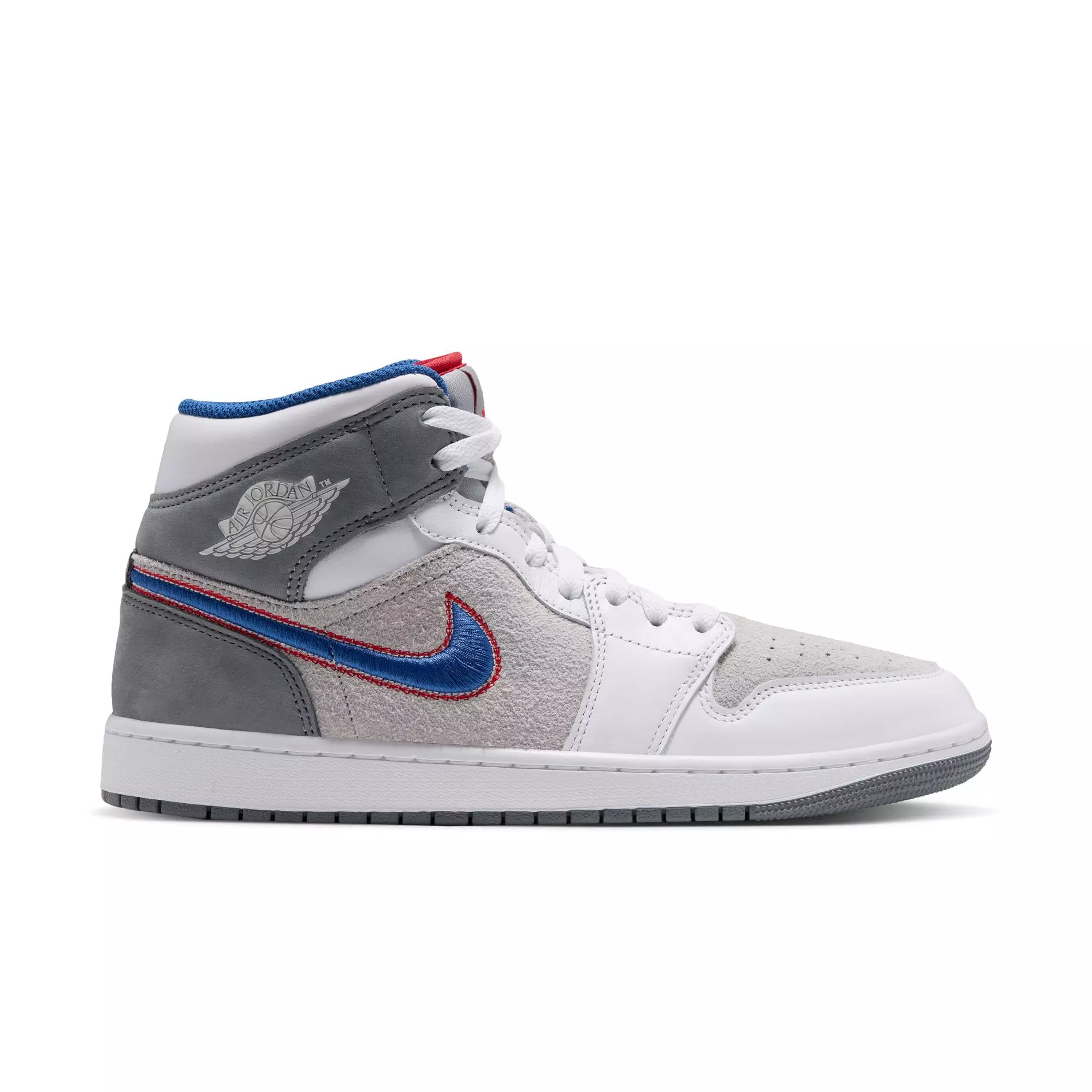 Jordan 1 Mid SE "Hare" Men's Shoe - LT SMOKE GREY/VARSITY ROYAL