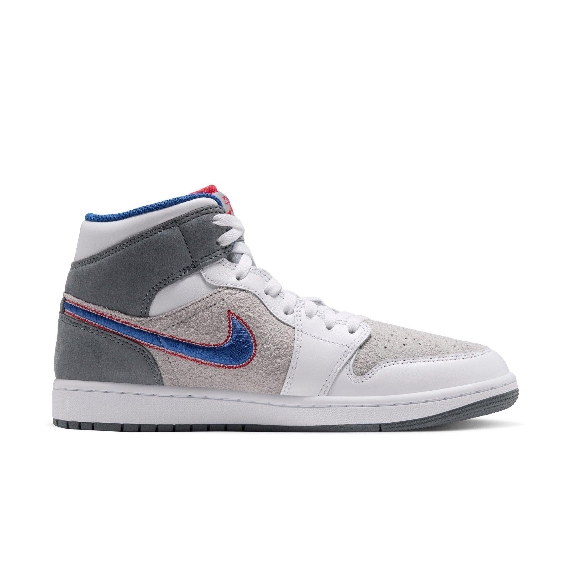 Jordan 1 Mid SE "Hare" Men's Shoe - LT SMOKE GREY/VARSITY ROYAL
