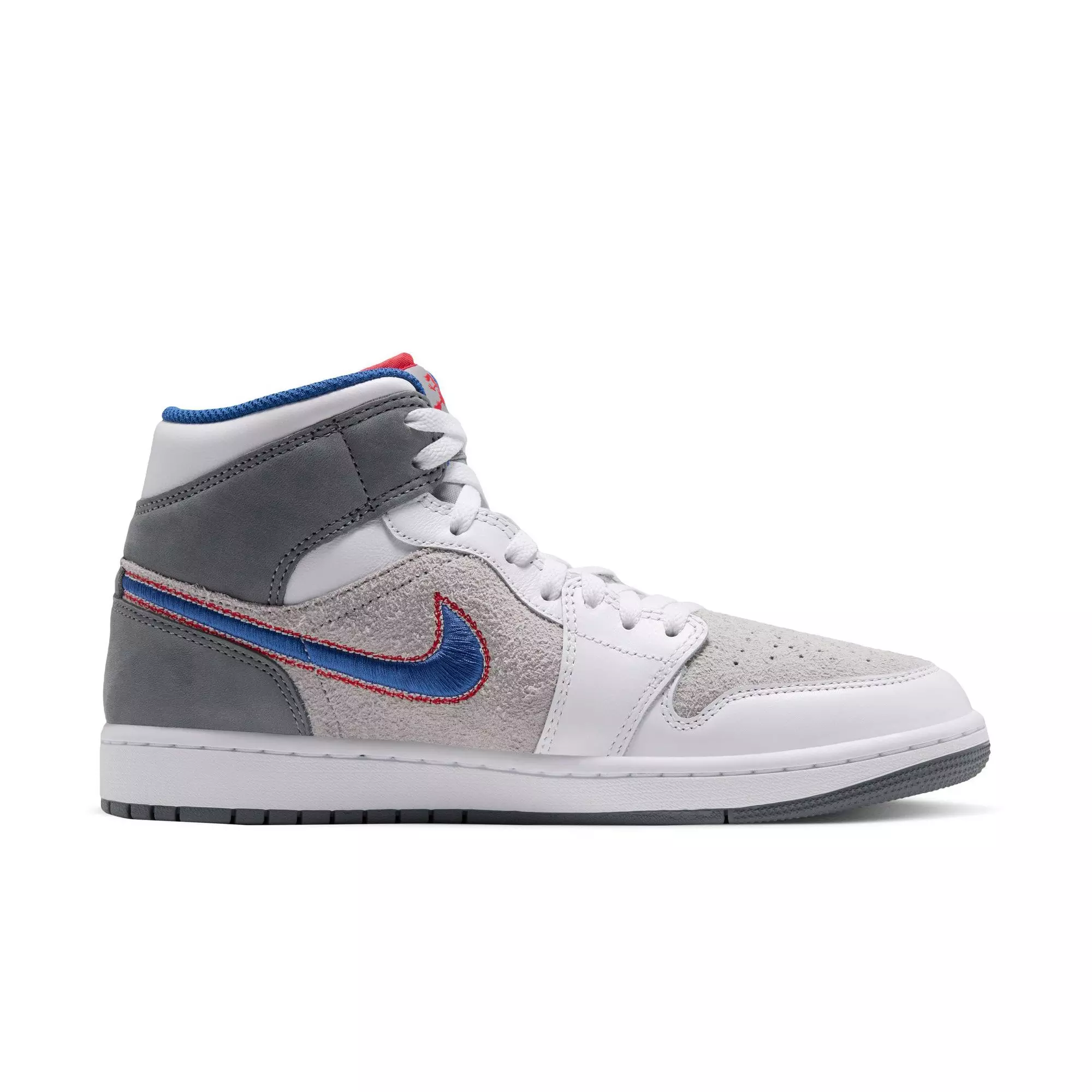 Jordan 1 Mid SE "Hare" Men's Shoe - LT SMOKE GREY/VARSITY ROYAL
