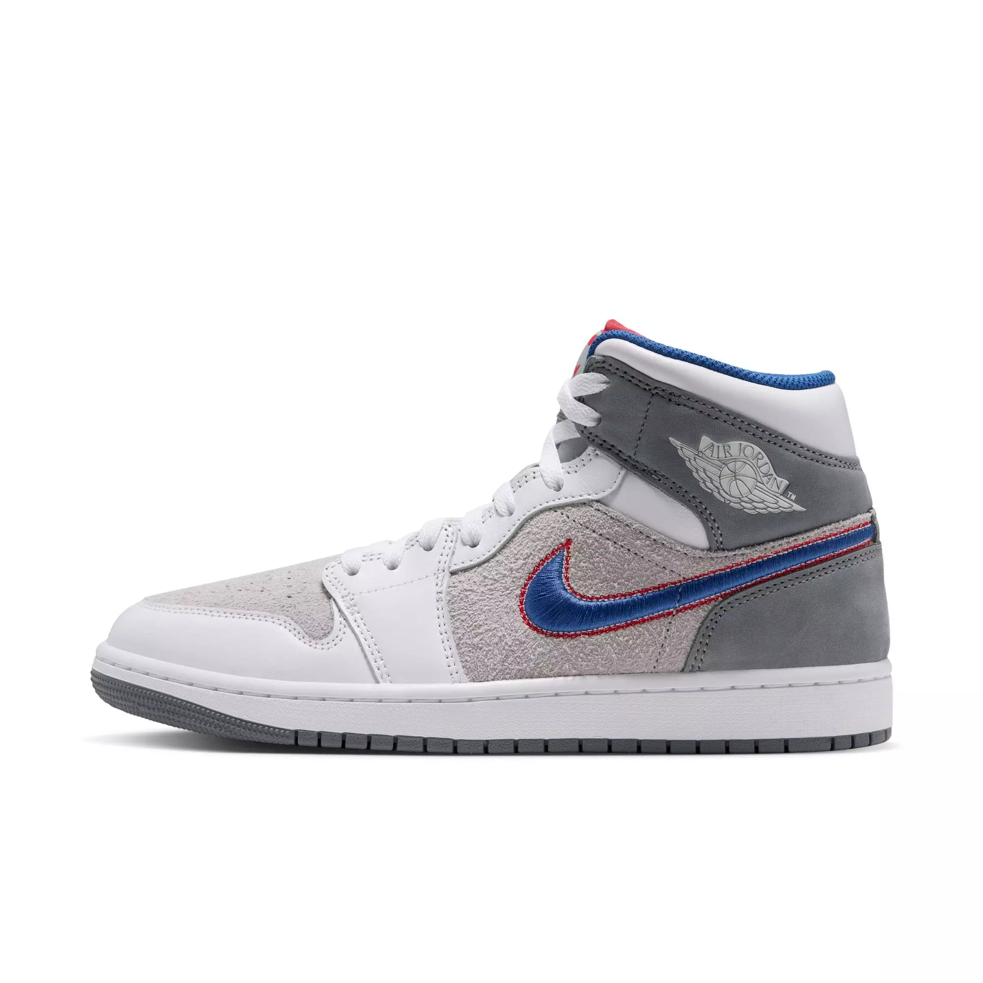 Jordan 1 Mid SE "Hare" Men's Shoe - LT SMOKE GREY/VARSITY ROYAL
