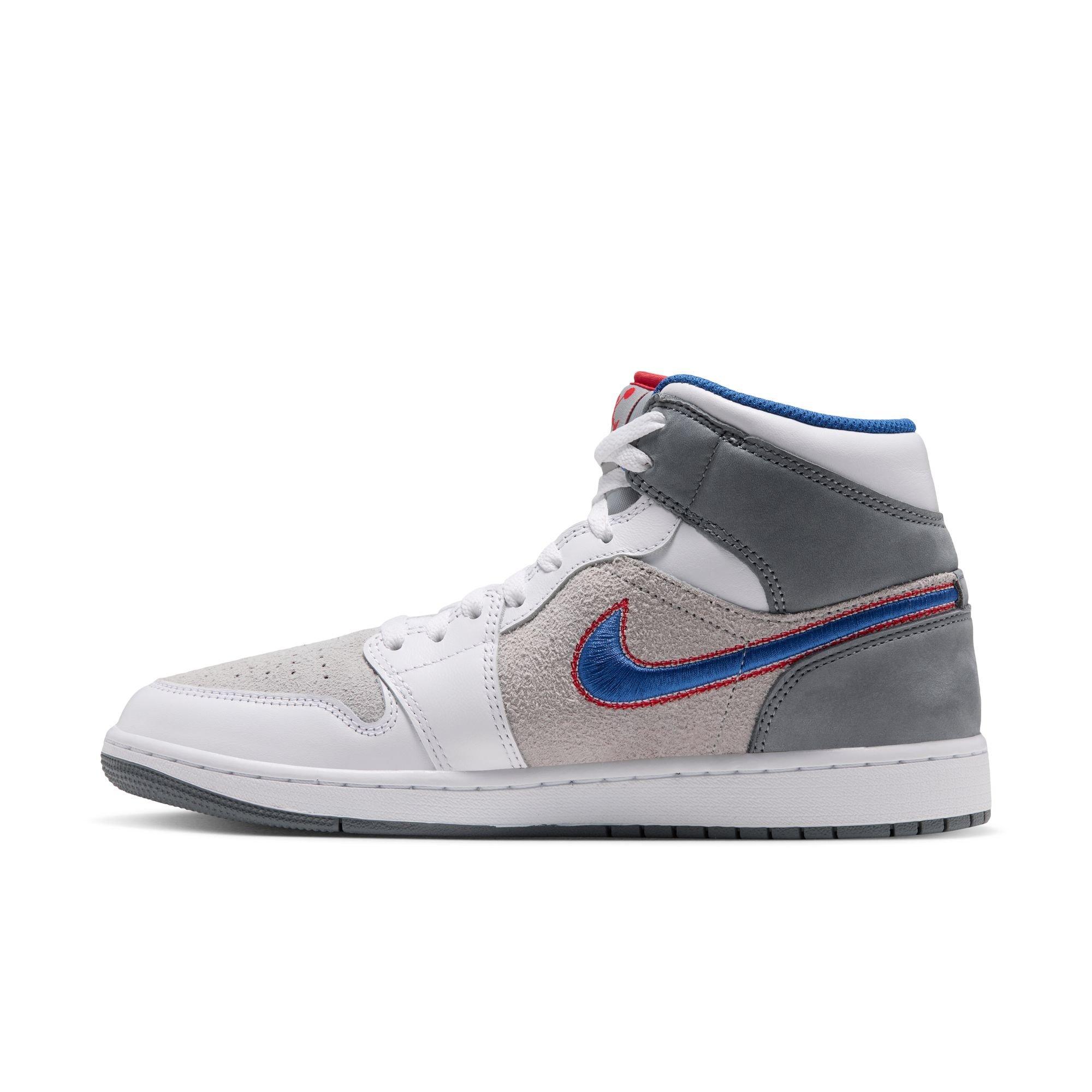 Jordan 1 Mid SE "Hare" Men's Shoe - LT SMOKE GREY/VARSITY ROYAL