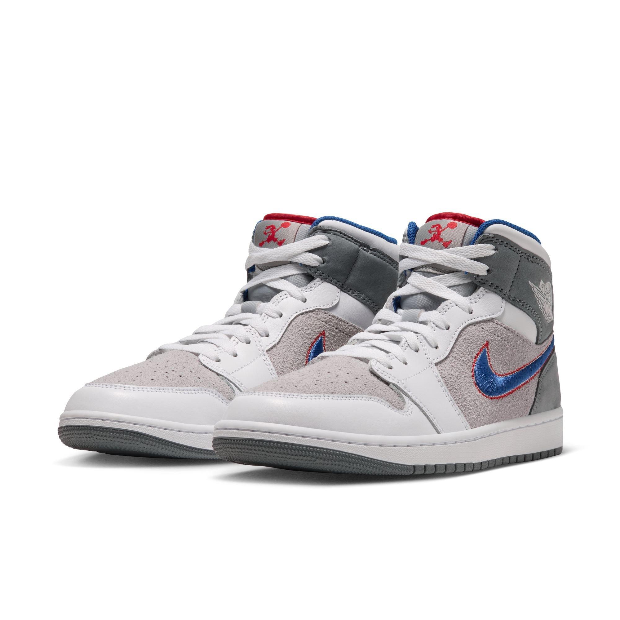 Jordan 1 Mid SE "Hare" Men's Shoe - LT SMOKE GREY/VARSITY ROYAL