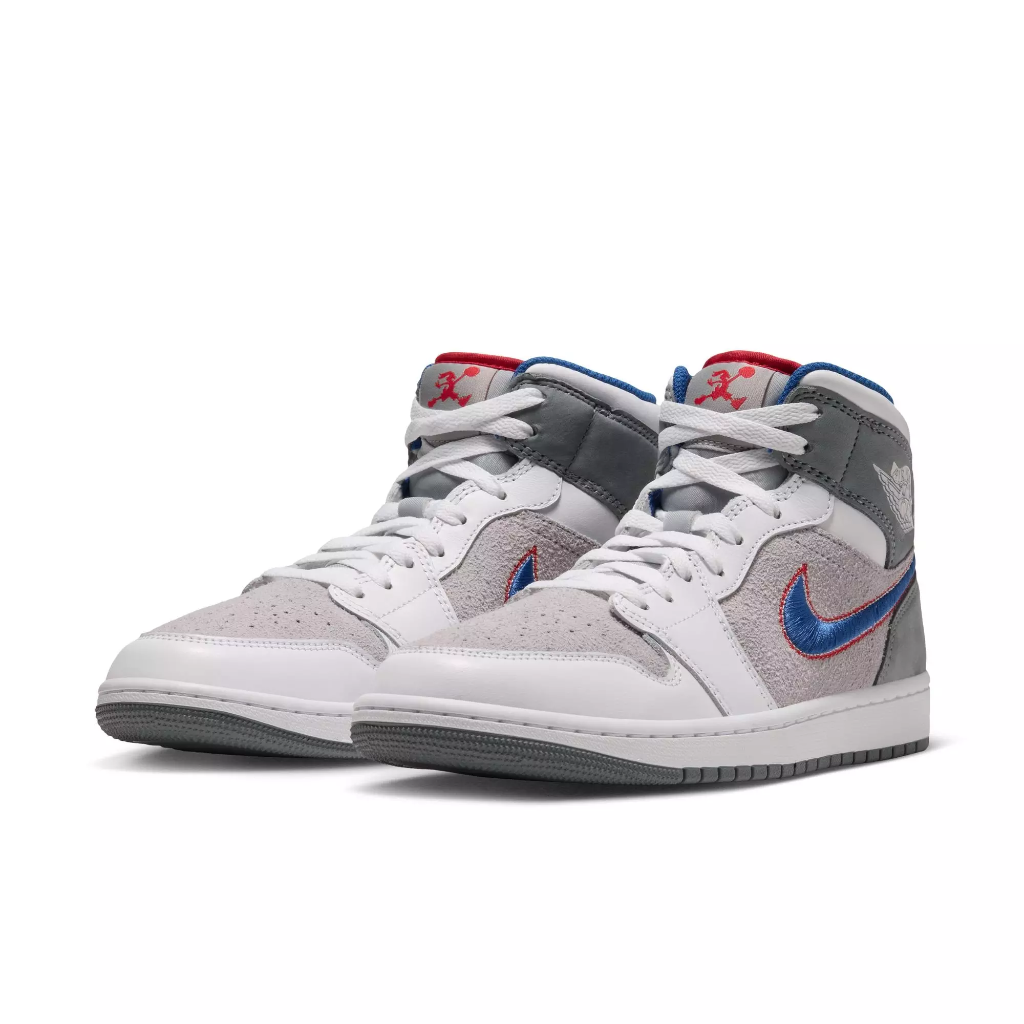 Jordan 1 Mid SE "Hare" Men's Shoe - LT SMOKE GREY/VARSITY ROYAL