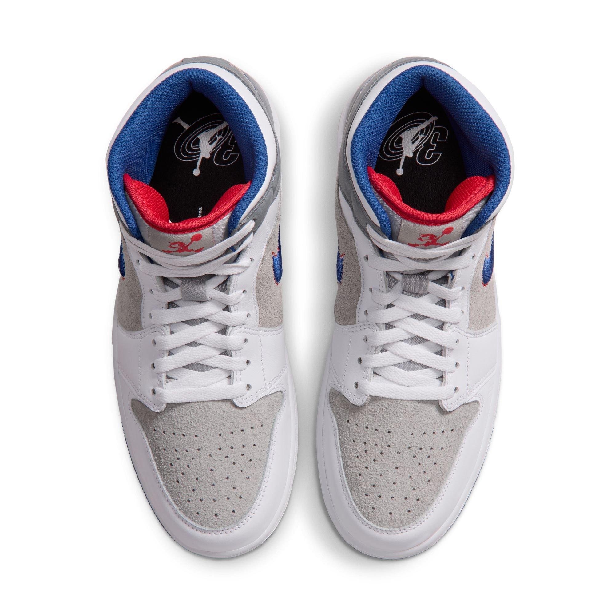 Jordan 1 Mid SE "Hare" Men's Shoe - LT SMOKE GREY/VARSITY ROYAL