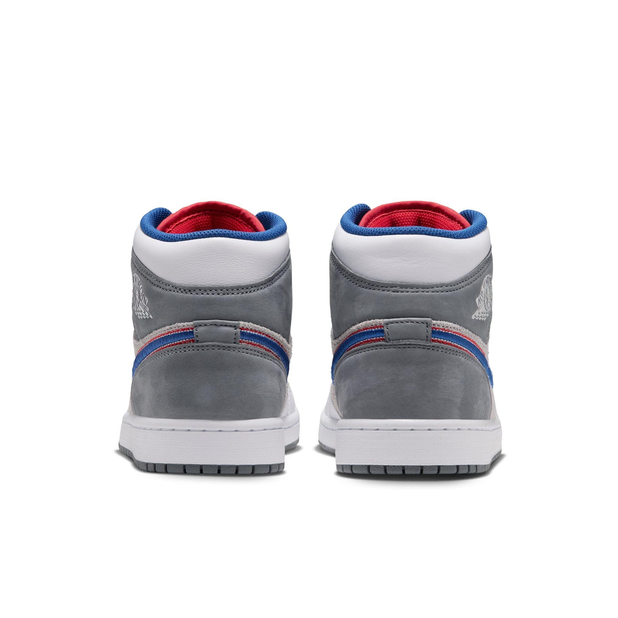 Jordan 1 Mid SE "Hare" Men's Shoe - LT SMOKE GREY/VARSITY ROYAL