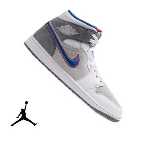 Jordan 1 Mid SE "Hare" Men's Shoe - LT SMOKE GREY/VARSITY ROYAL