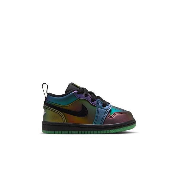 Jordan 1 Low SE "Magic Ball" Toddler Kids' Shoe - BLACK/METALLIC SILVER/ACTION GREEN