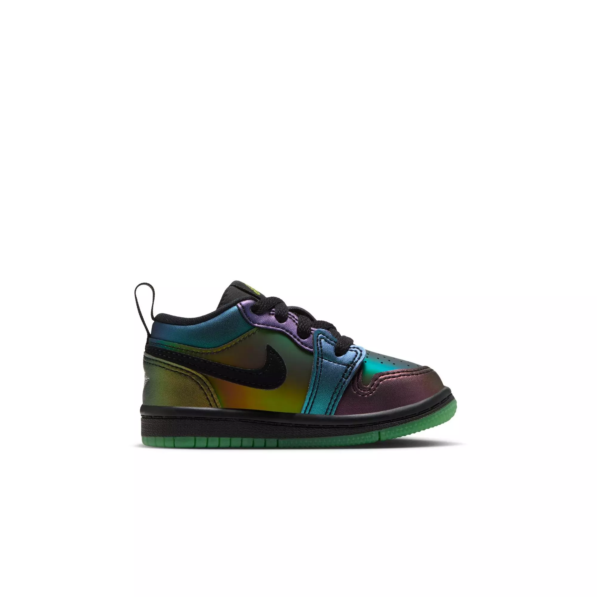 Jordan 1 Low SE "Magic Ball" Toddler Kids' Shoe - BLACK/METALLIC SILVER/ACTION GREEN