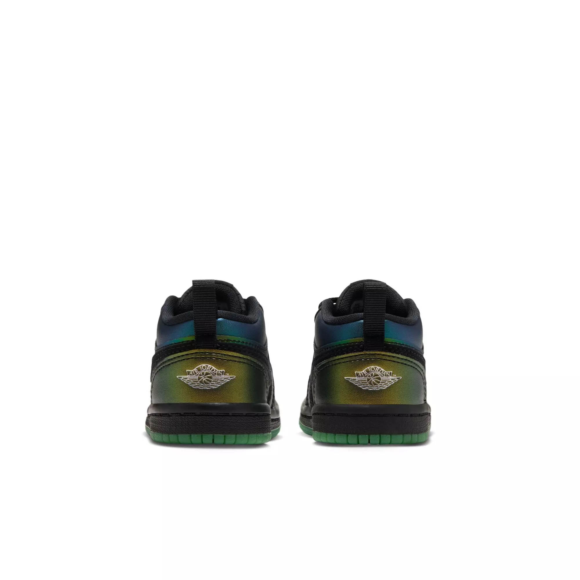 Jordan 1 Low SE "Magic Ball" Toddler Kids' Shoe - BLACK/METALLIC SILVER/ACTION GREEN