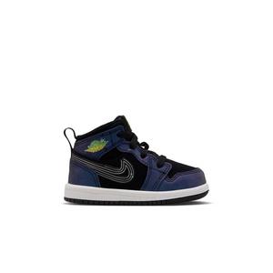 Jordan 1 Mid SE "Space Jam" Toddler Kids' Shoe - BLACK/YELLOW ZEST/ACTION GREEN