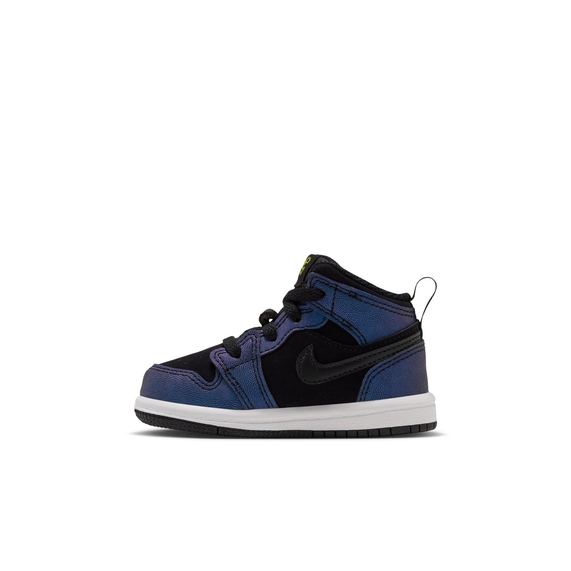 Jordan 1 Mid SE "Space Jam" Toddler Kids' Shoe - BLACK/YELLOW ZEST/ACTION GREEN