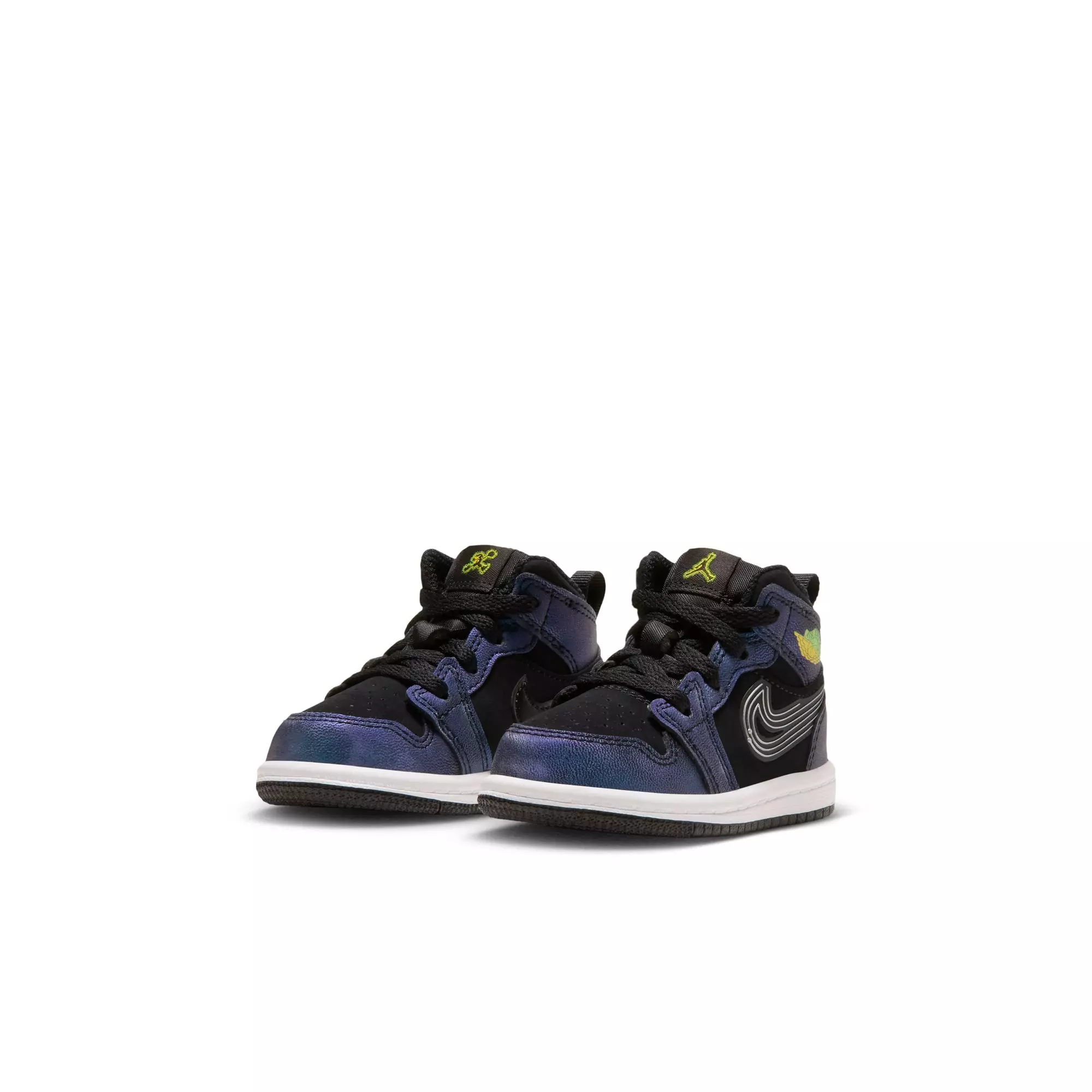 Jordan 1 Mid SE "Space Jam" Toddler Kids' Shoe - BLACK/YELLOW ZEST/ACTION GREEN