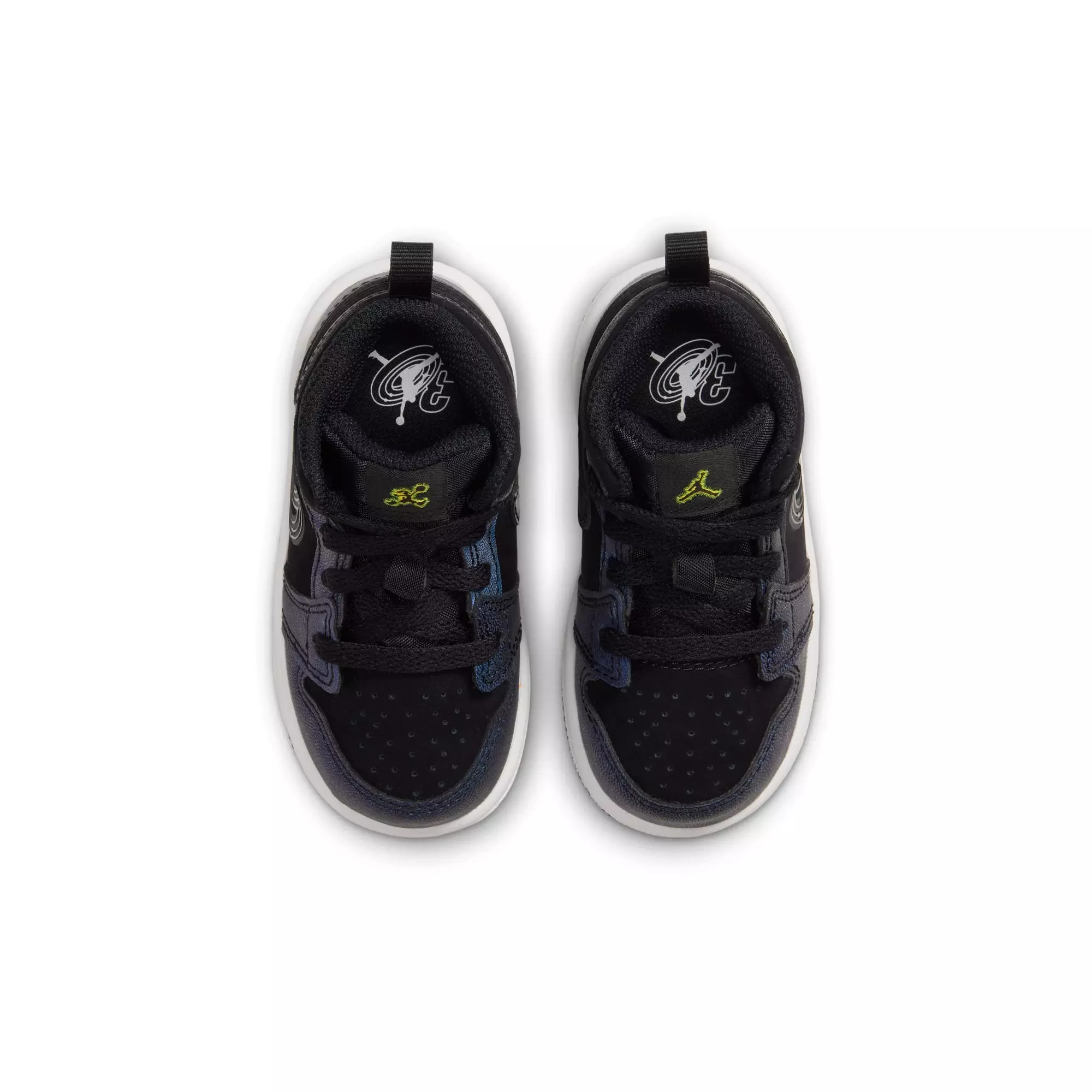 Jordan 1 Mid SE "Space Jam" Toddler Kids' Shoe - BLACK/YELLOW ZEST/ACTION GREEN