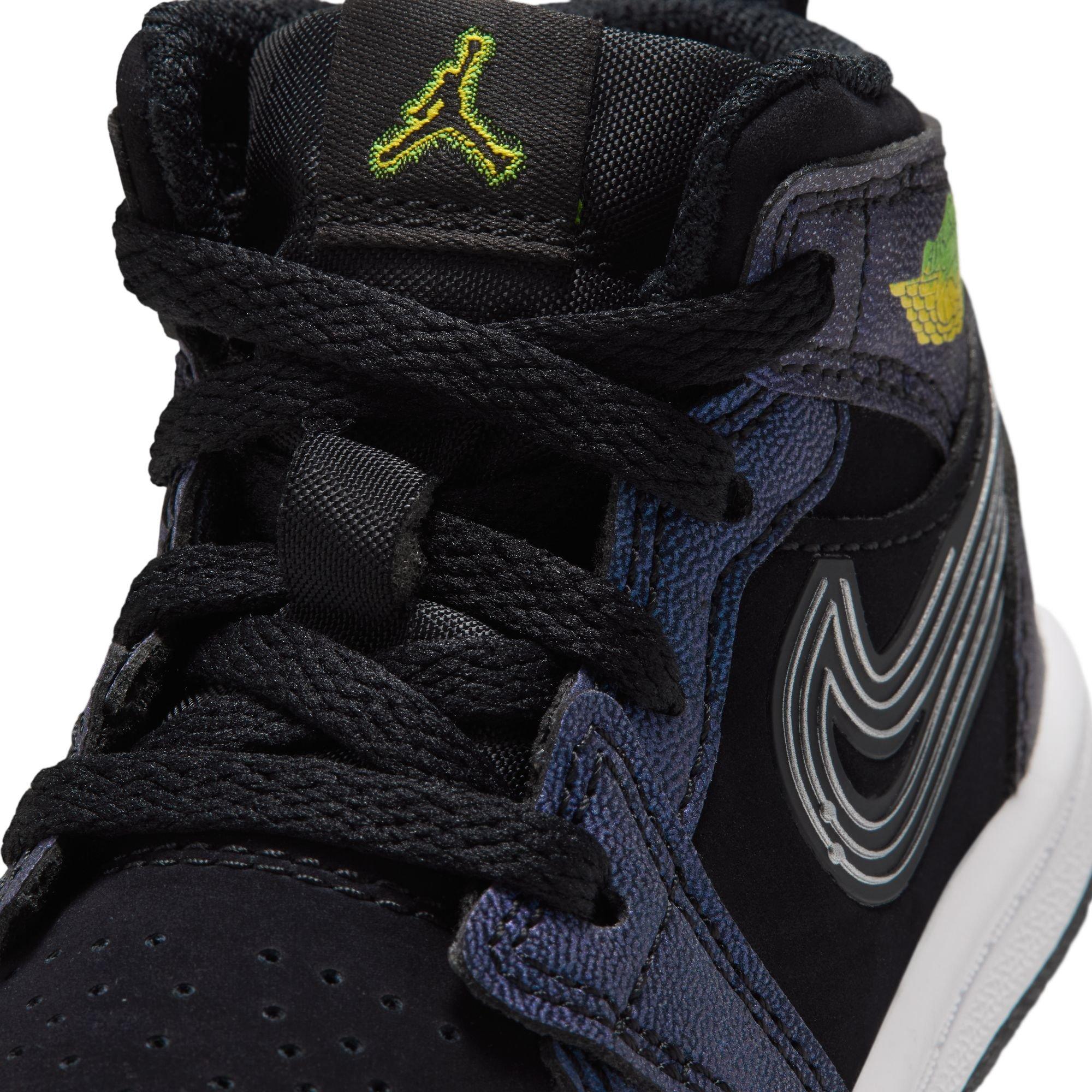 Jordan 1 Mid SE "Space Jam" Toddler Kids' Shoe - BLACK/YELLOW ZEST/ACTION GREEN
