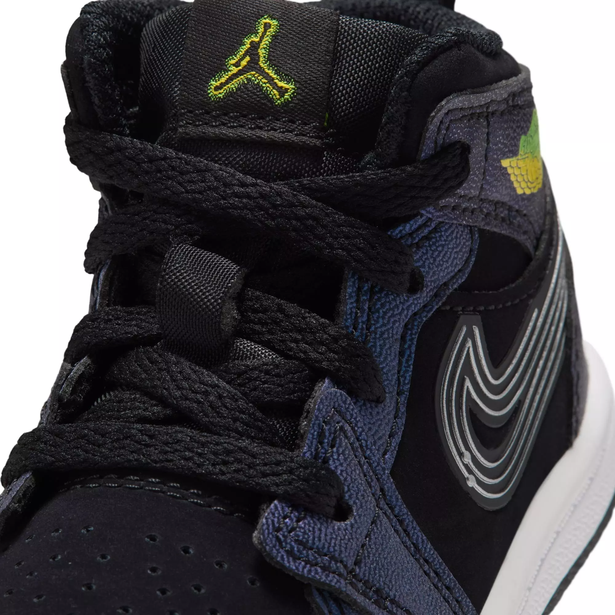 Jordan 1 Mid SE "Space Jam" Toddler Kids' Shoe - BLACK/YELLOW ZEST/ACTION GREEN