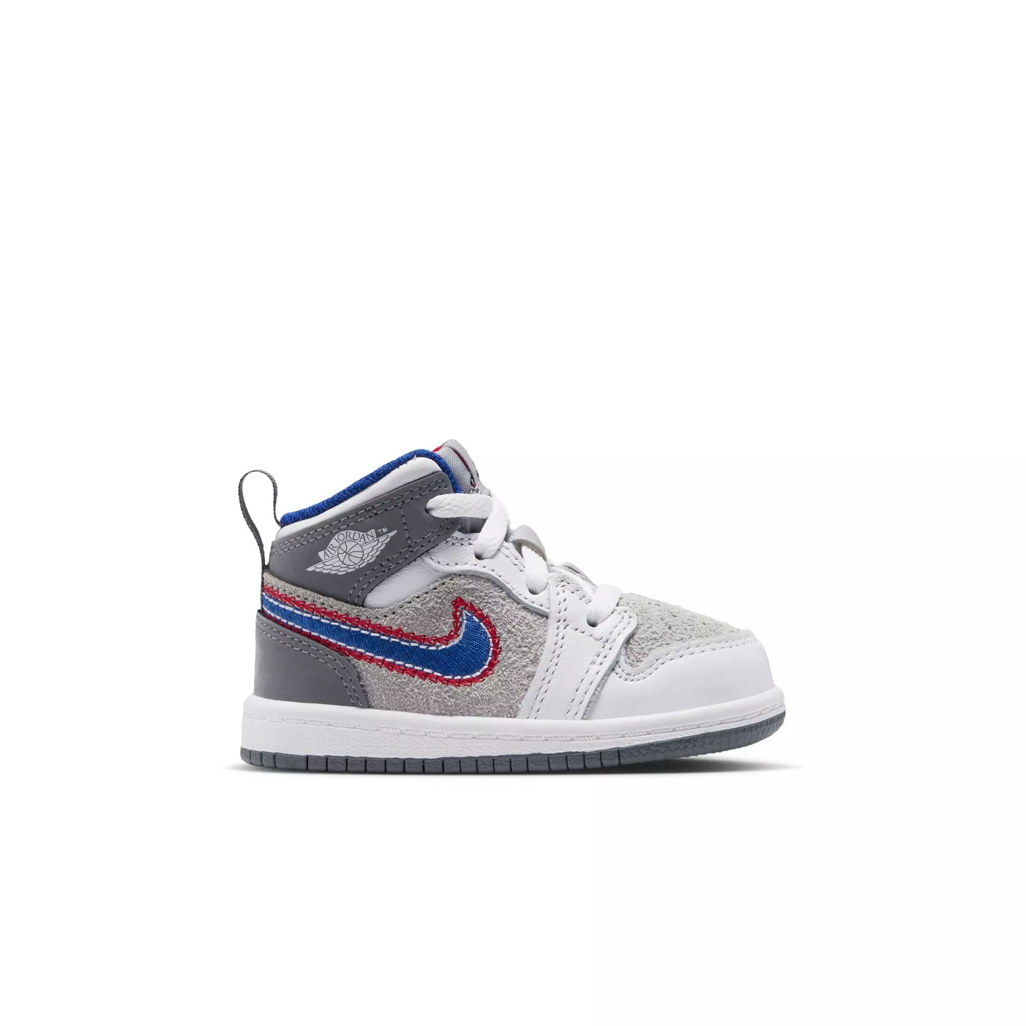 Jordan 1 Mid SE "Hare" Toddler Kids' Shoe - LT SMOKE GREY/VARSITY ROYAL