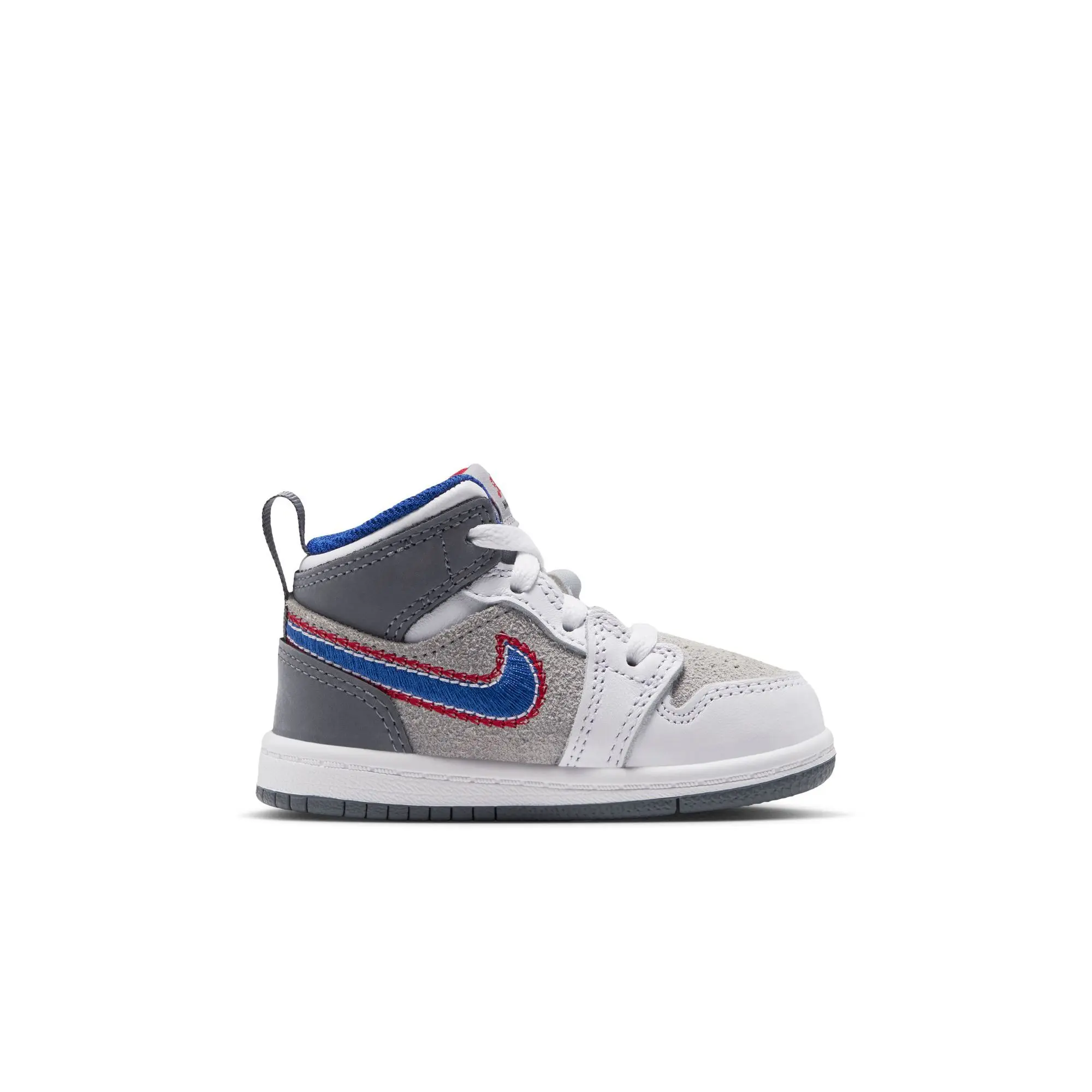 Jordan 1 Mid SE "Hare" Toddler Kids' Shoe - LT SMOKE GREY/VARSITY ROYAL
