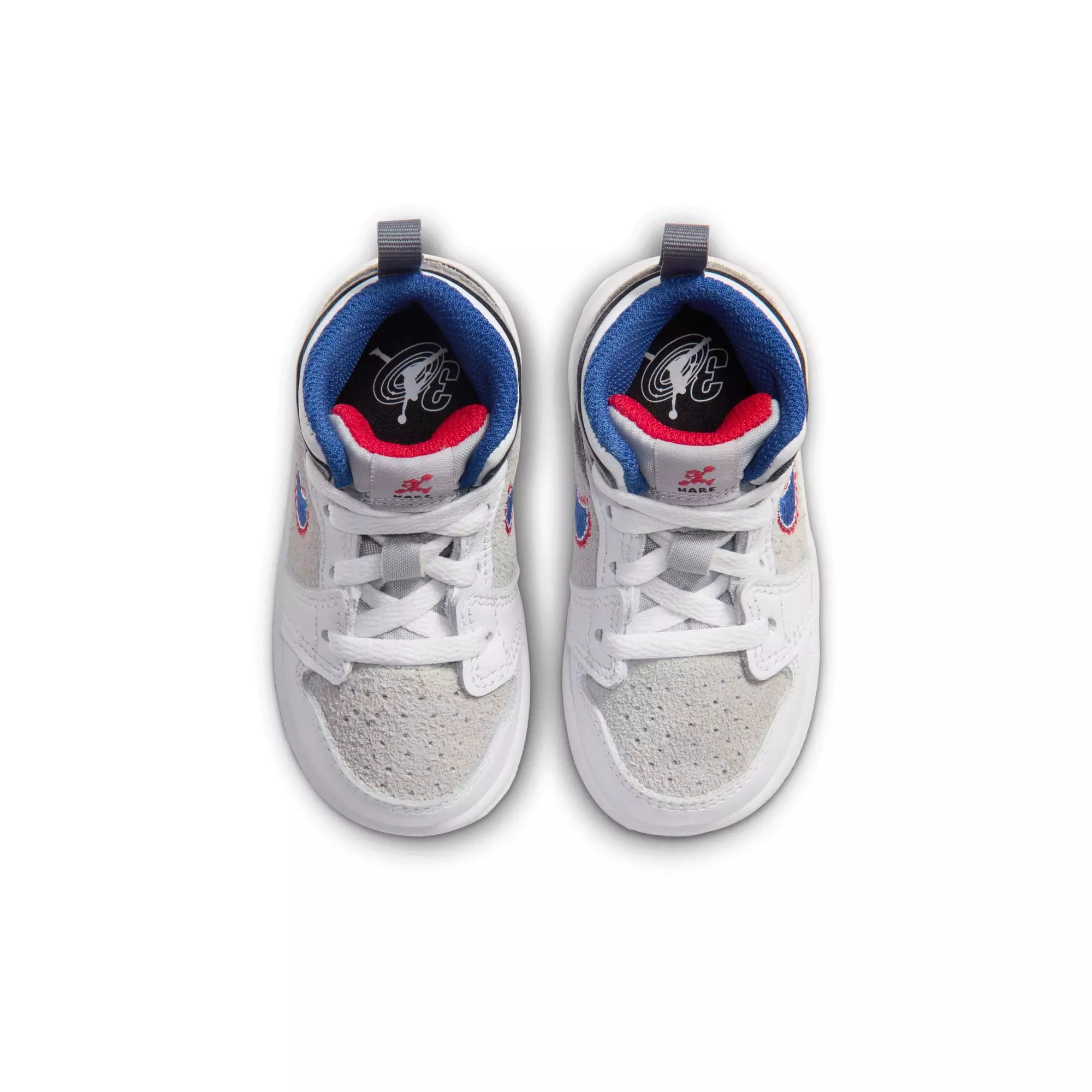 Jordan 1 Mid SE "Hare" Toddler Kids' Shoe - LT SMOKE GREY/VARSITY ROYAL