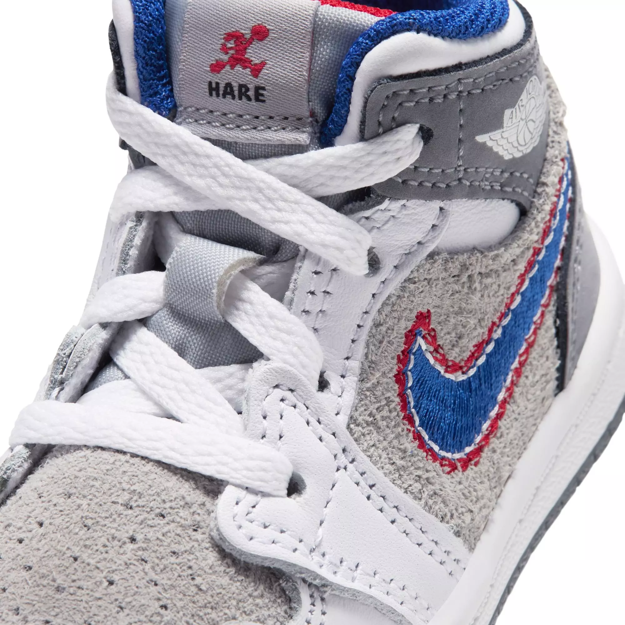 Jordan 1 Mid SE "Hare" Toddler Kids' Shoe - LT SMOKE GREY/VARSITY ROYAL
