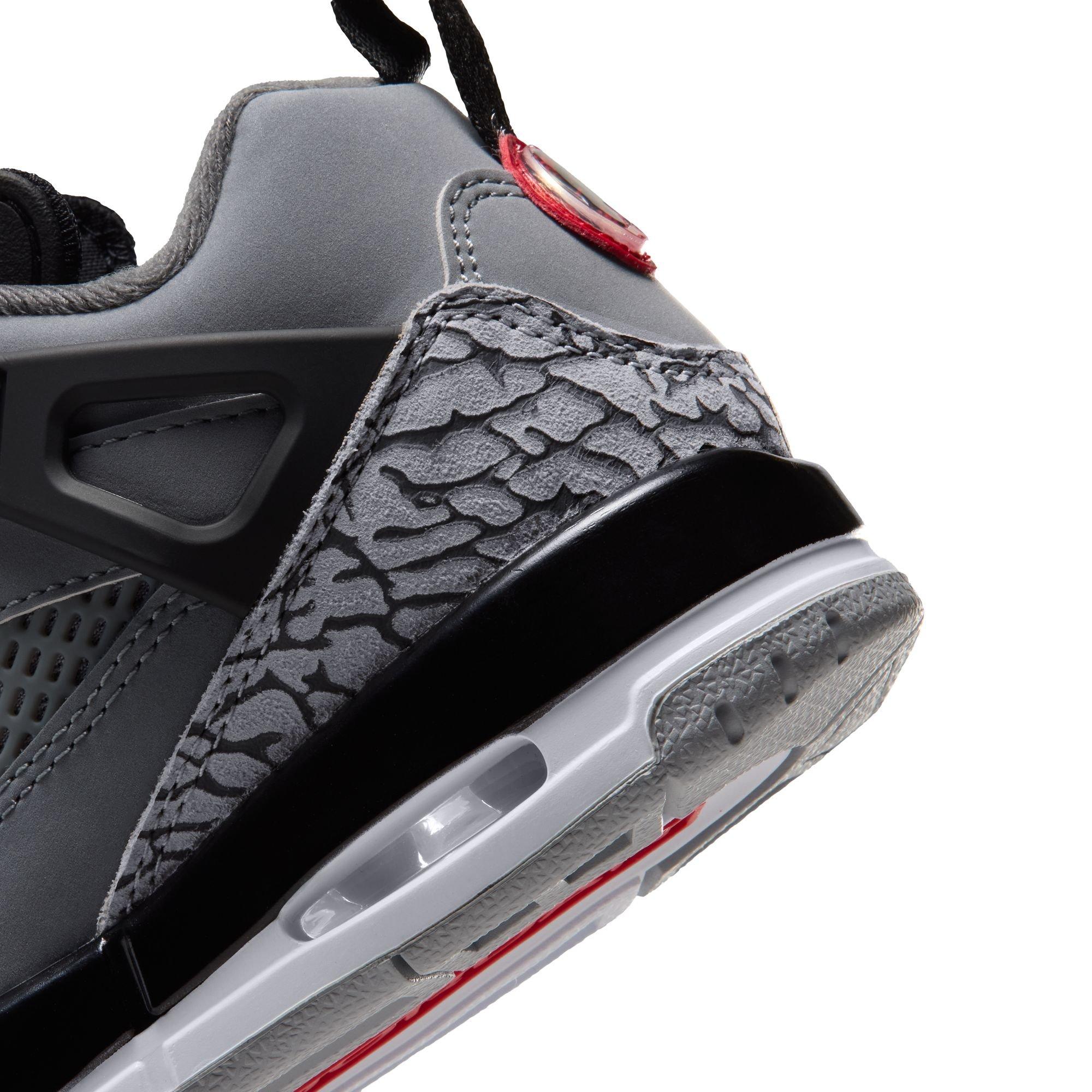 Jordan Spizike Low "Cool Grey/University Red/Black" Grade School Boys' Shoe - GREY/RED