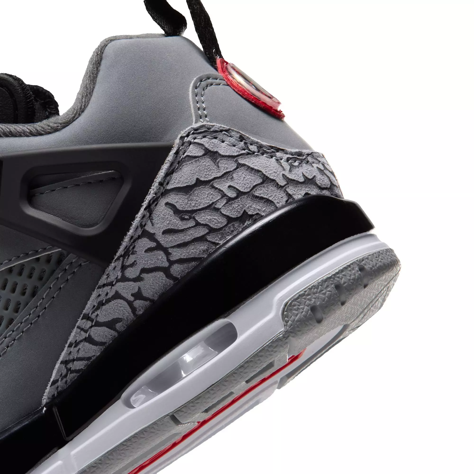Jordan Spizike Low "Cool Grey/University Red/Black" Grade School Boys' Shoe - GREY/RED